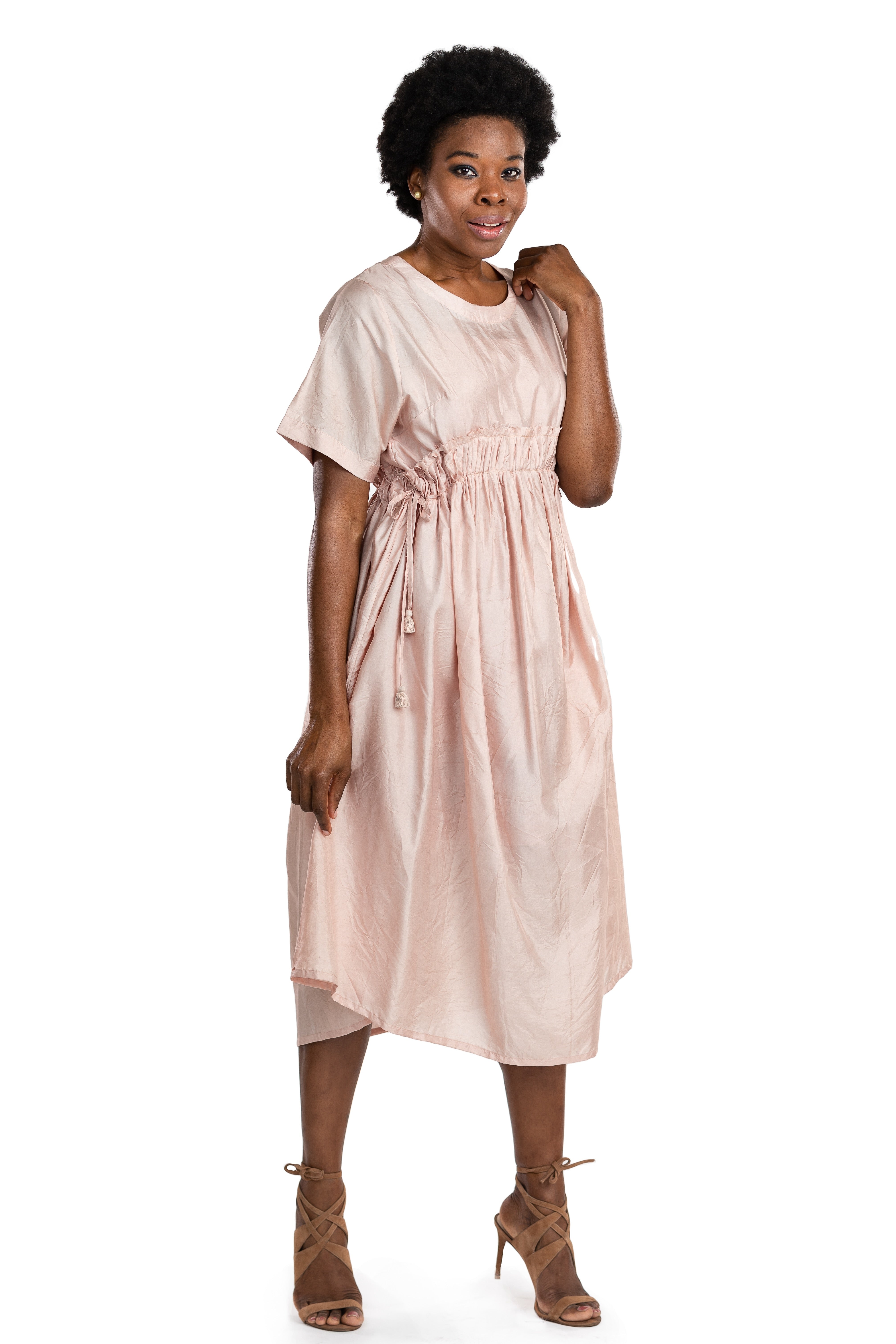 Andalusia Blush Silk Dress
