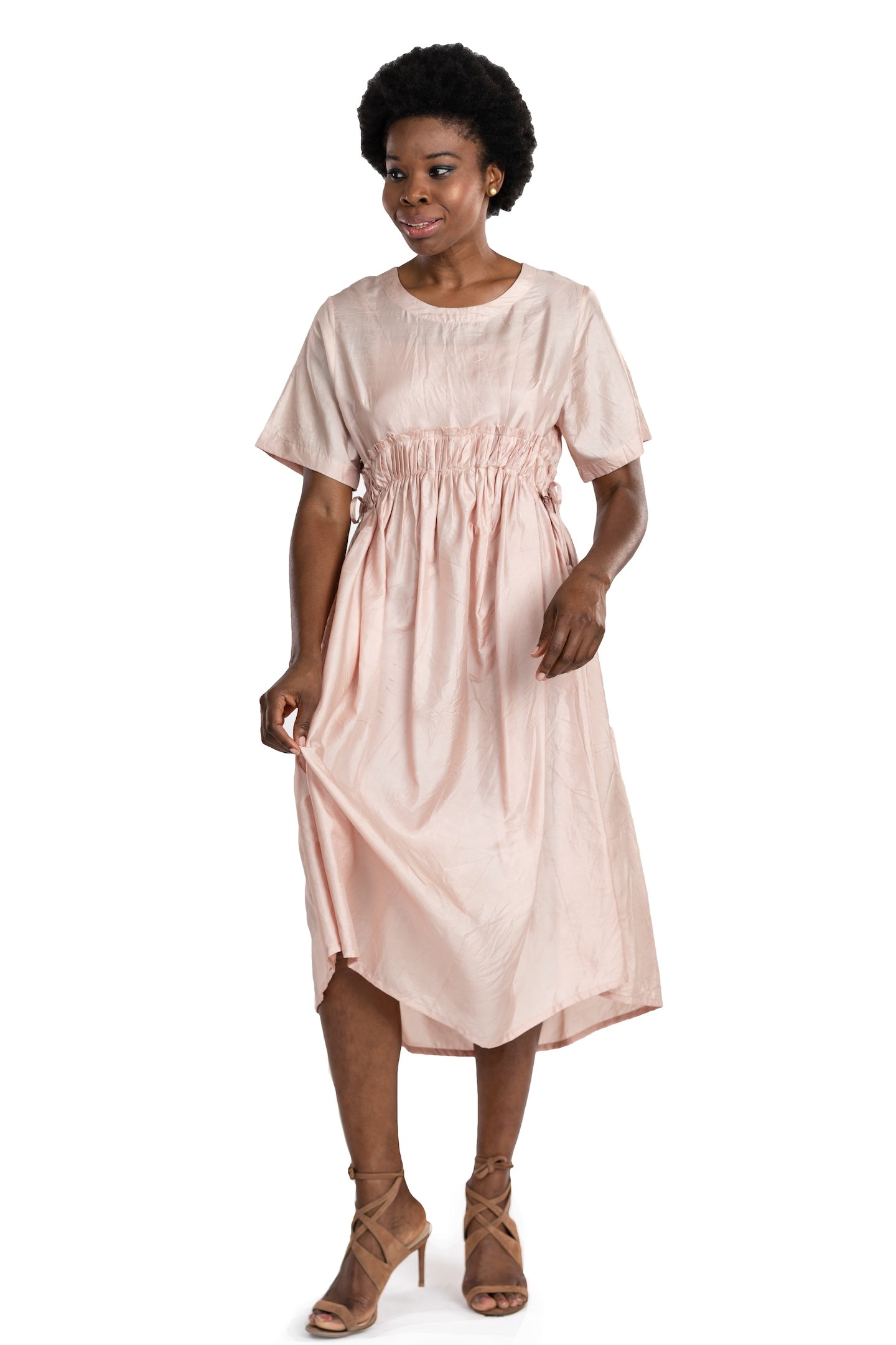 Andalusia Blush Silk Dress
