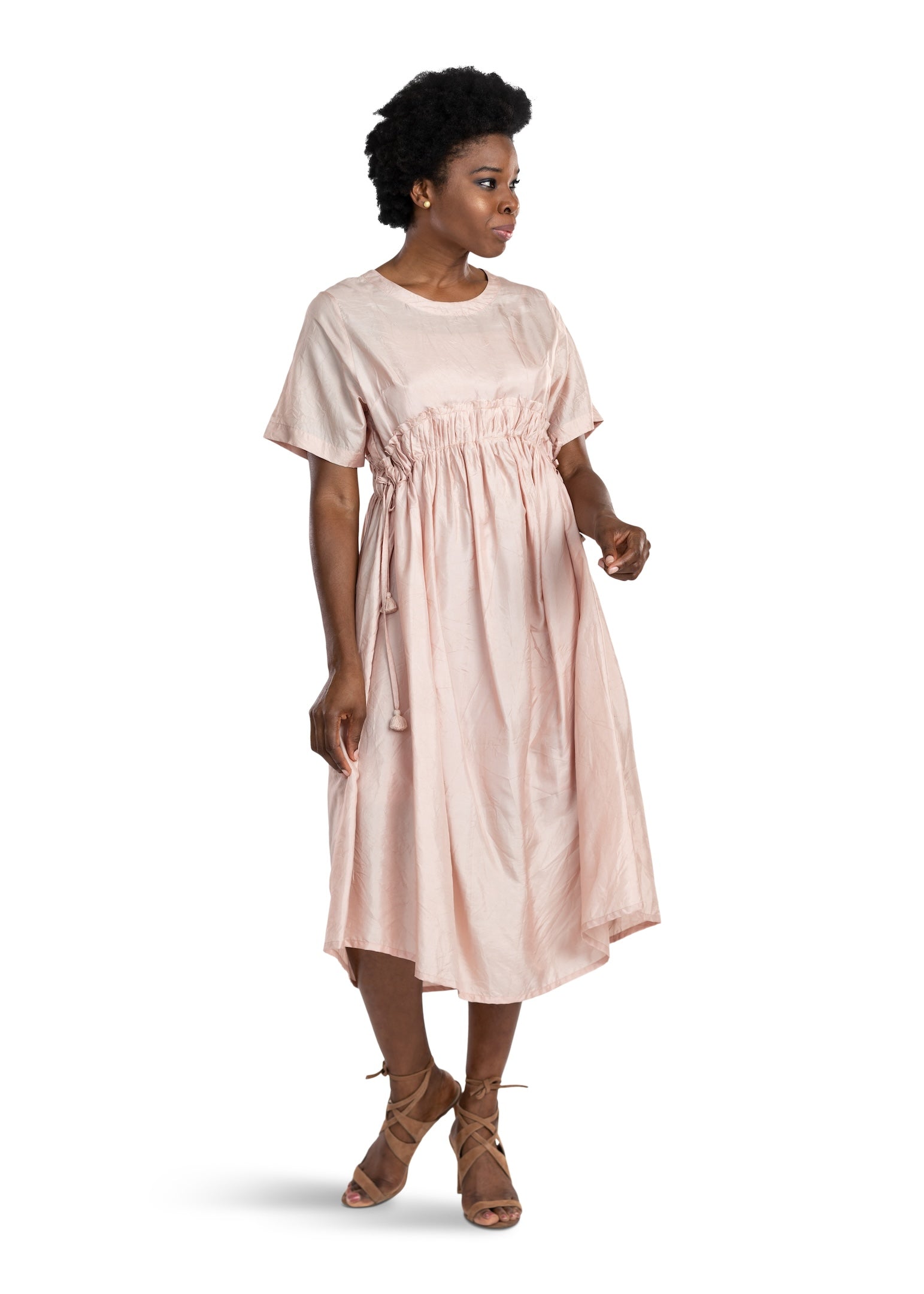 Andalusia Blush Silk Dress