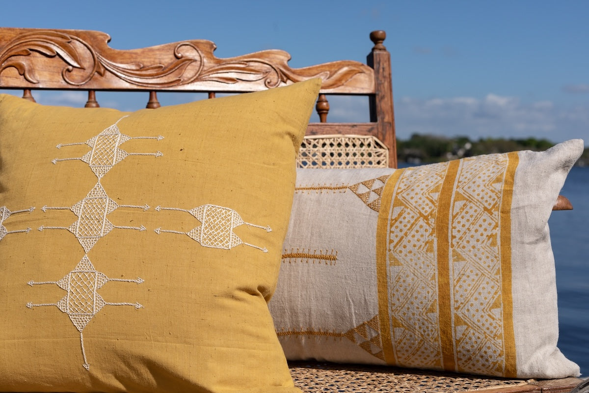 Mancala Ochre Lumbar Pillow