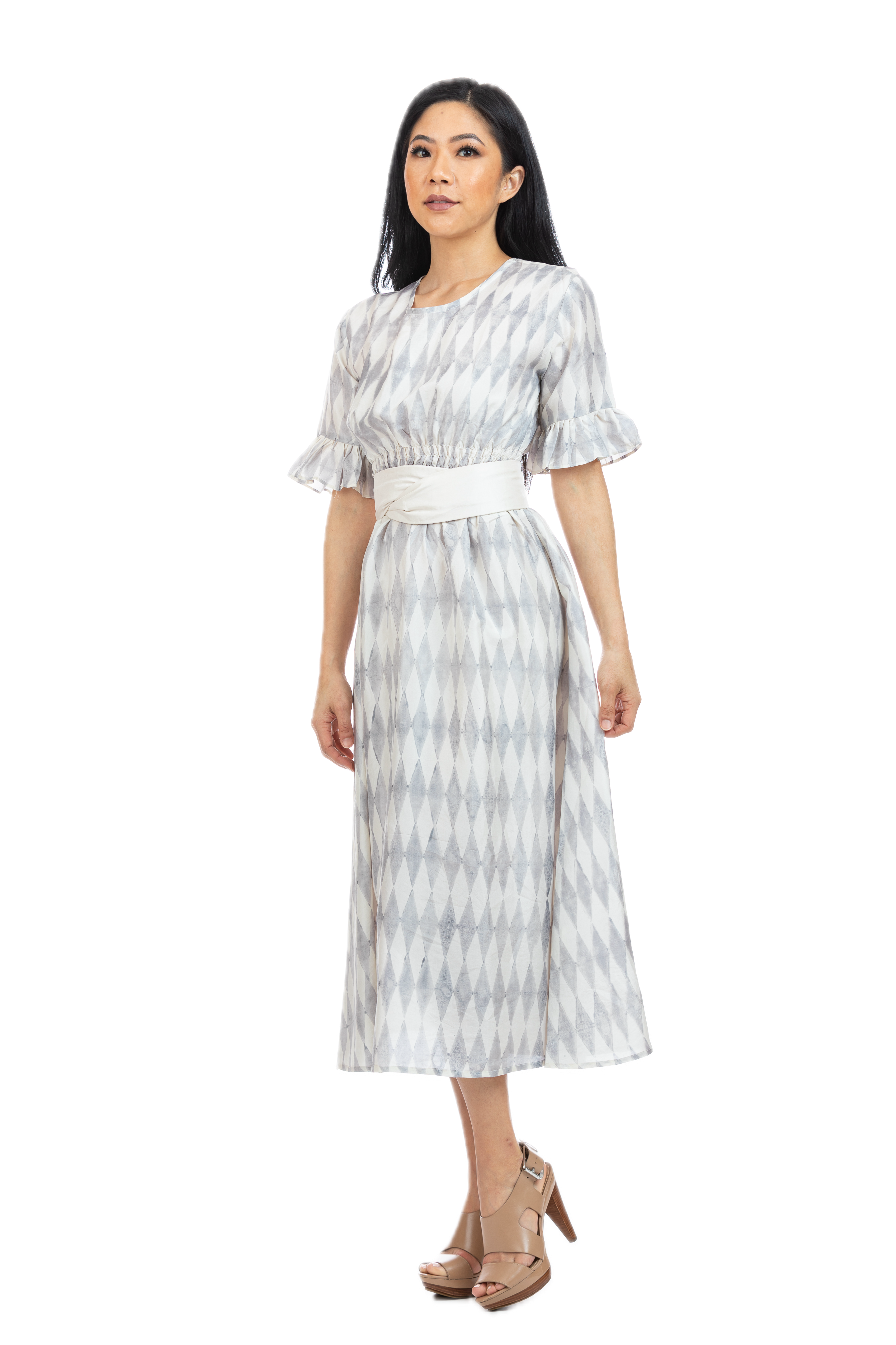 Alma Slate Silk Dress