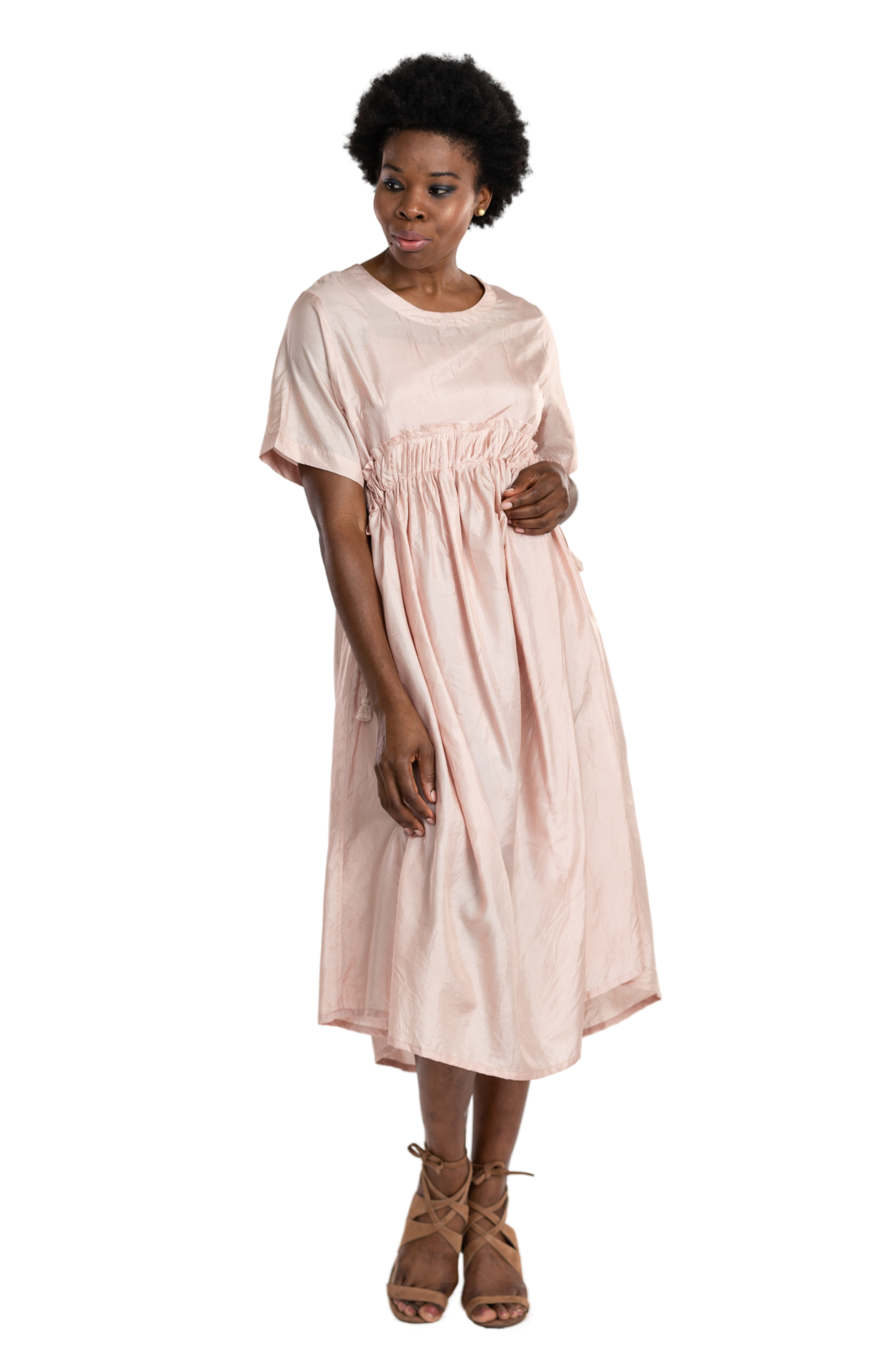 Andalusia Blush Silk Dress