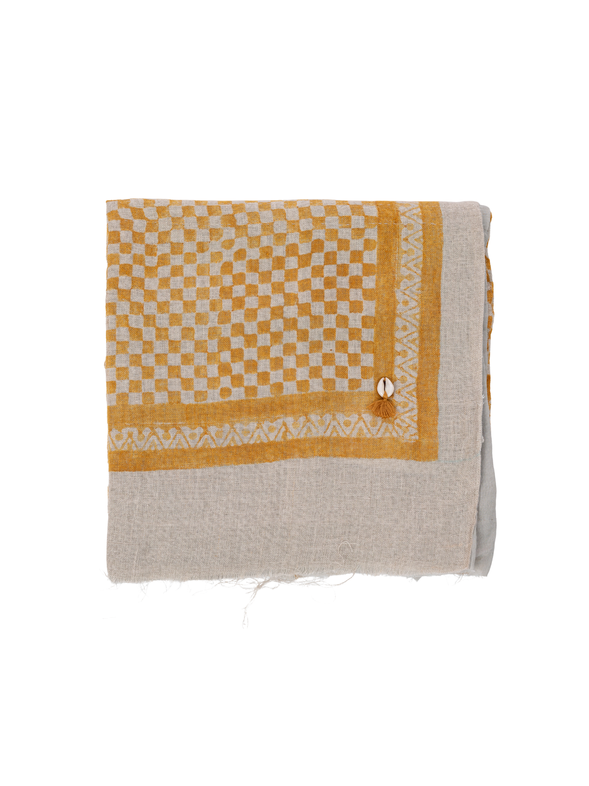 Samburu Ocher Sheer Linen Throw