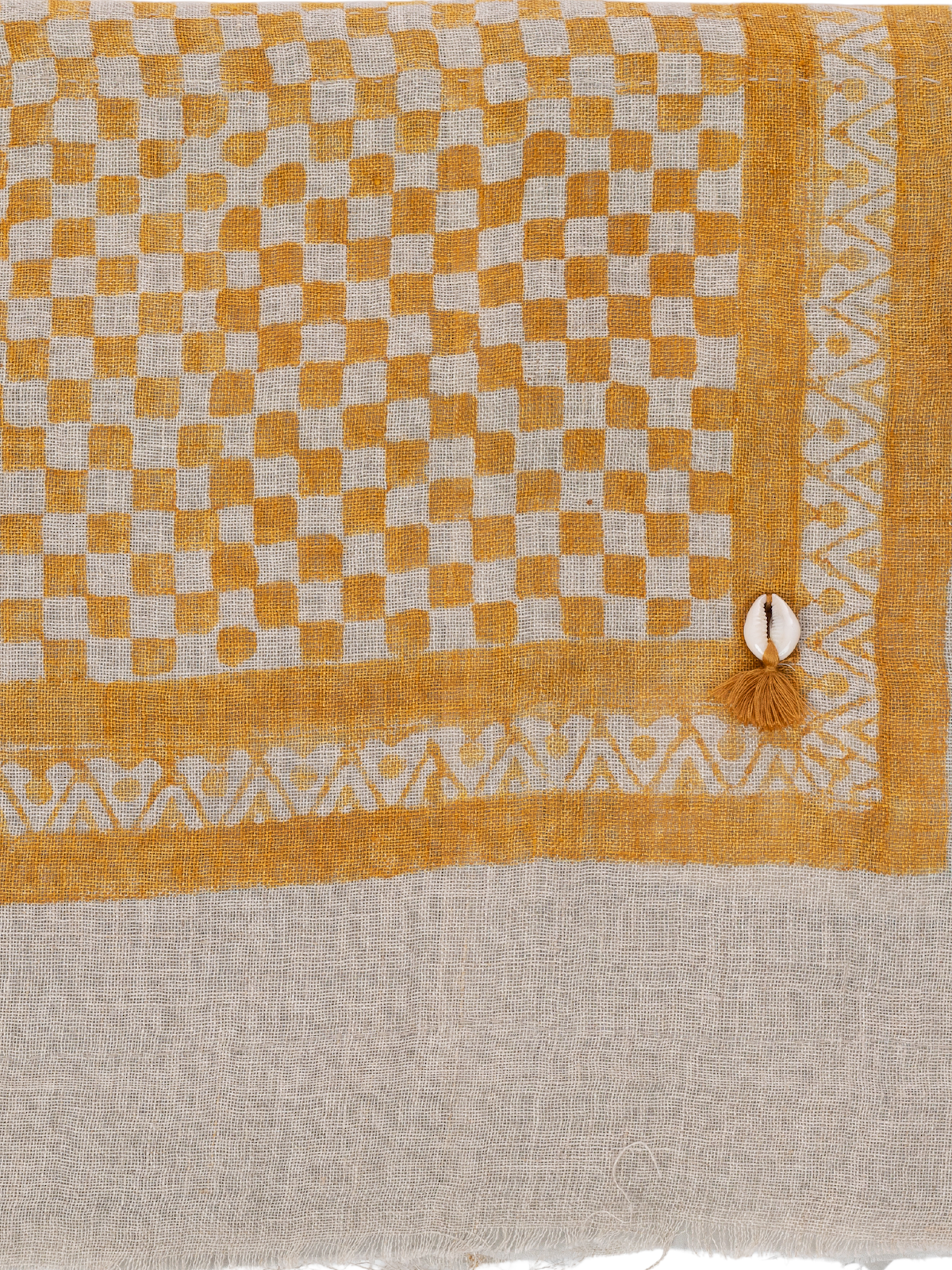 Samburu Ocher Sheer Linen Throw