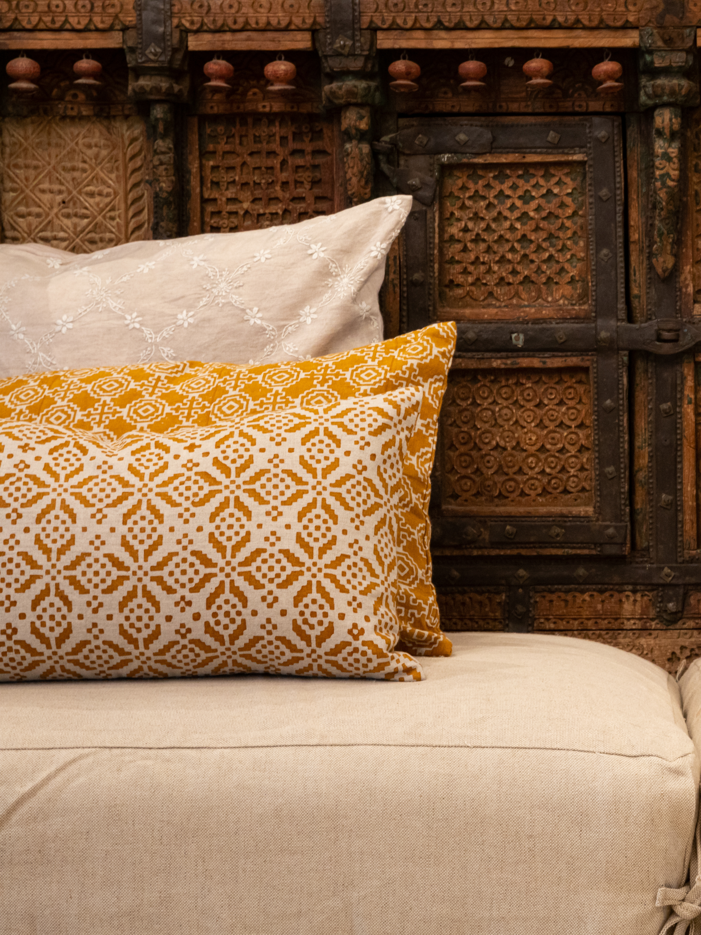 Kodava Ochre Pillow Cover