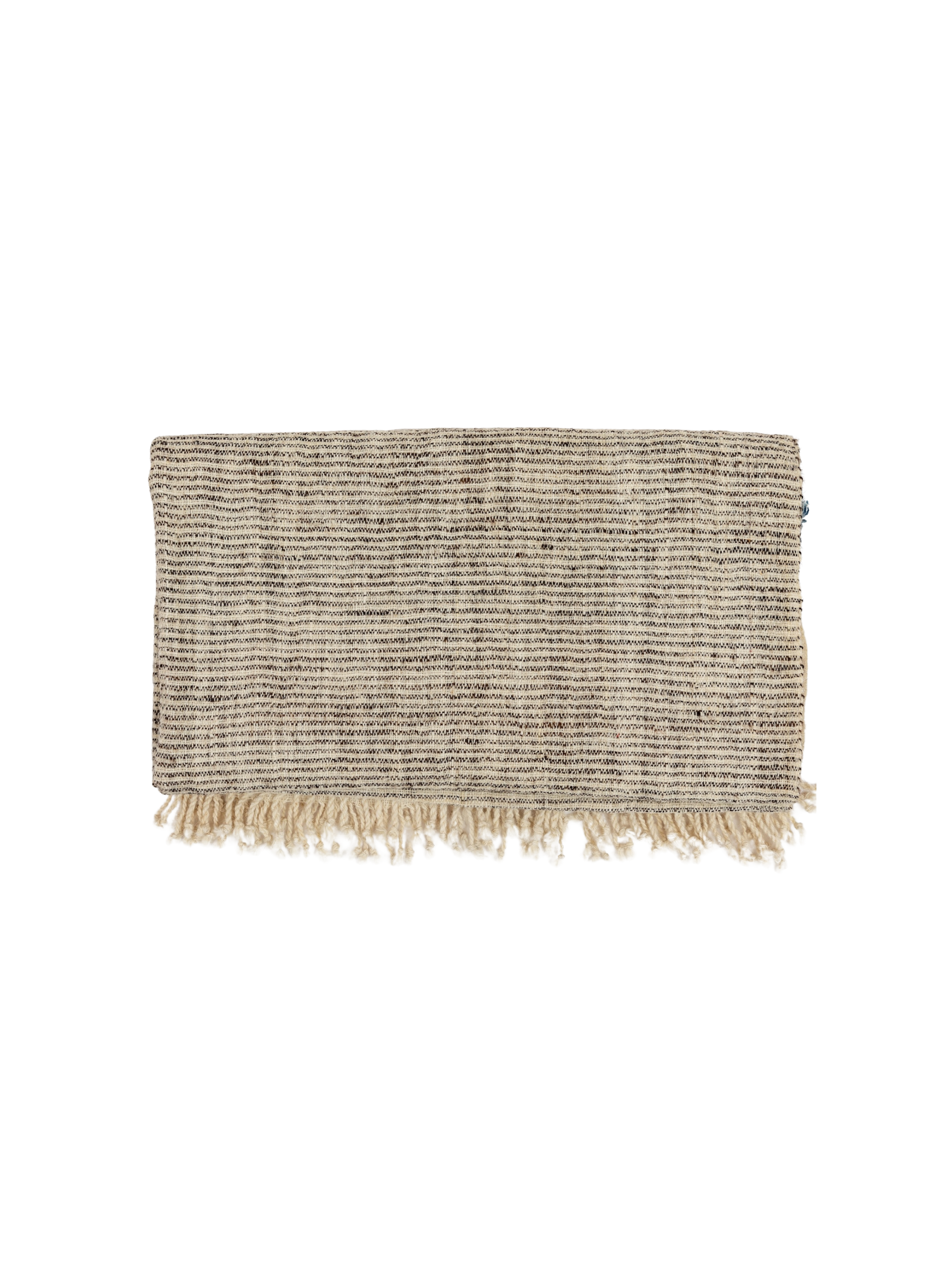 Kutch Shell and Cinnamon Stripe Wool Throw