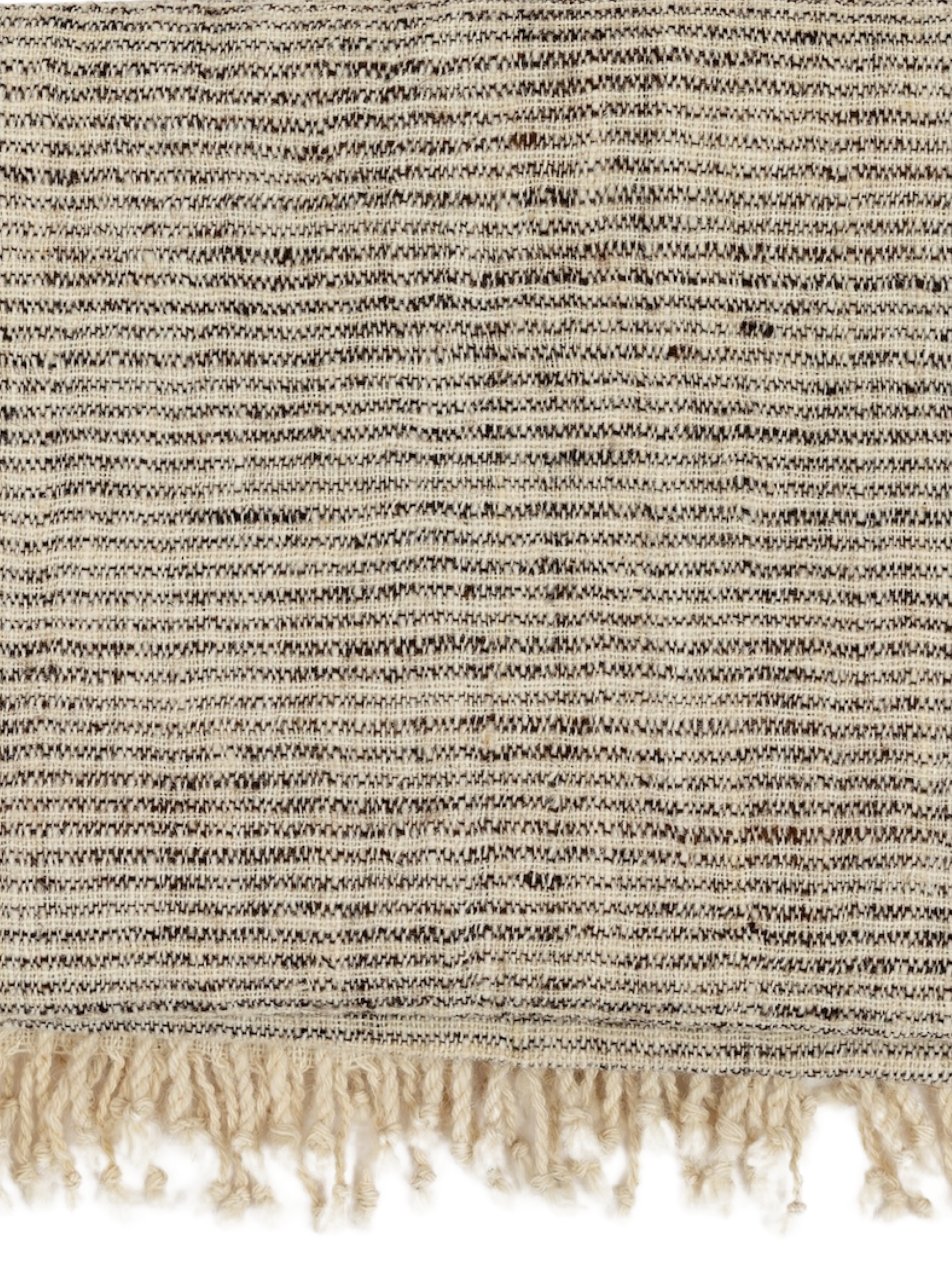 Kutch Shell and Cinnamon Stripe Wool Throw