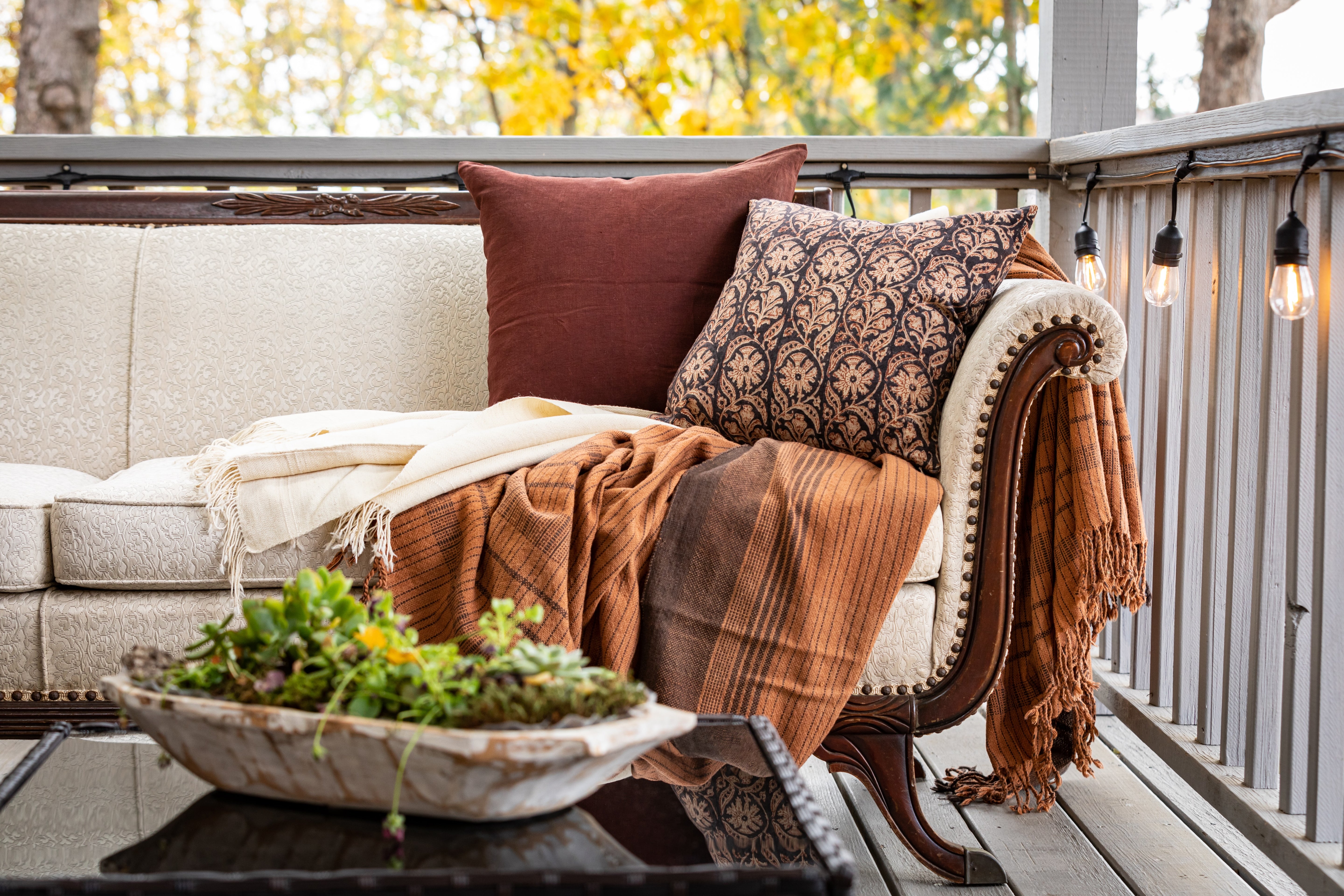 Madurai Charcoal/Brown Decorative Pillow Cover