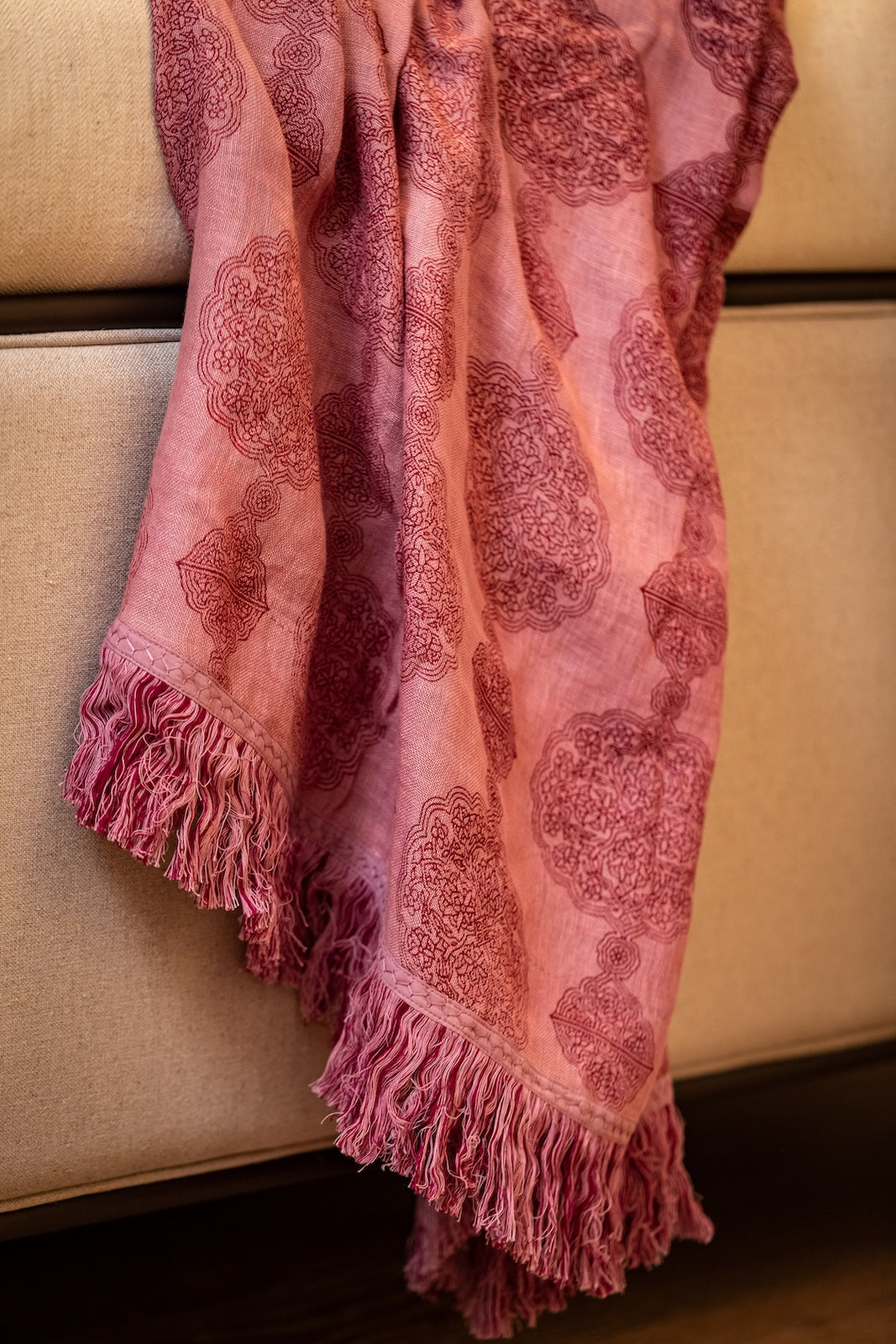 Manali Medallion Sheer Linen Throw