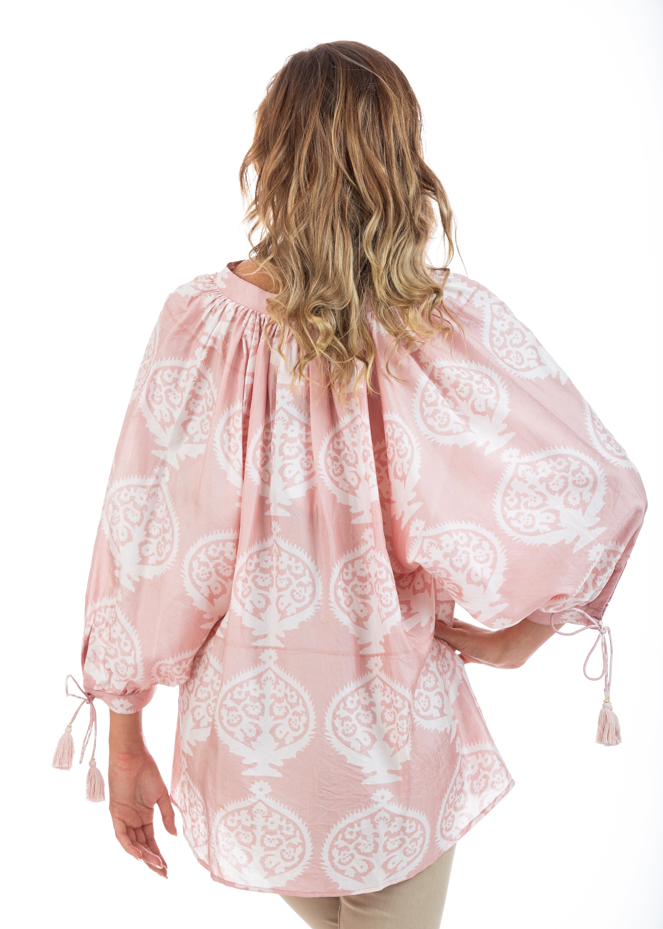 Yasmin Blush Silk Blouse
