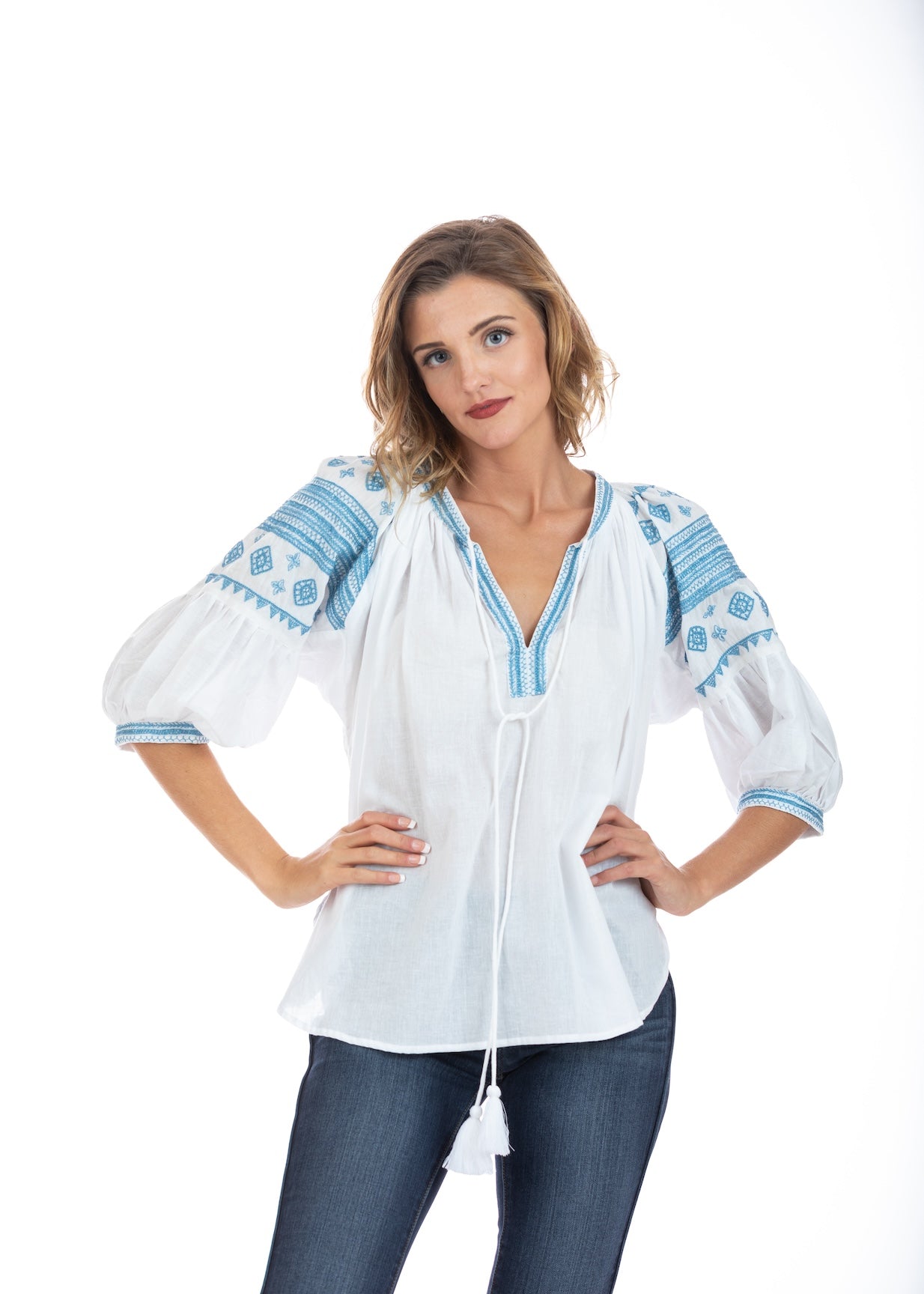 Salma Cornflower Blue Blouse