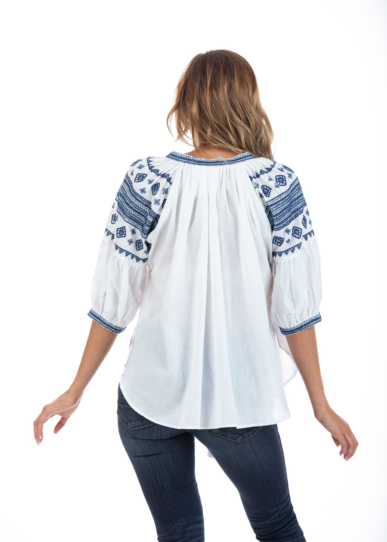 Salma Navy Summer Blouse