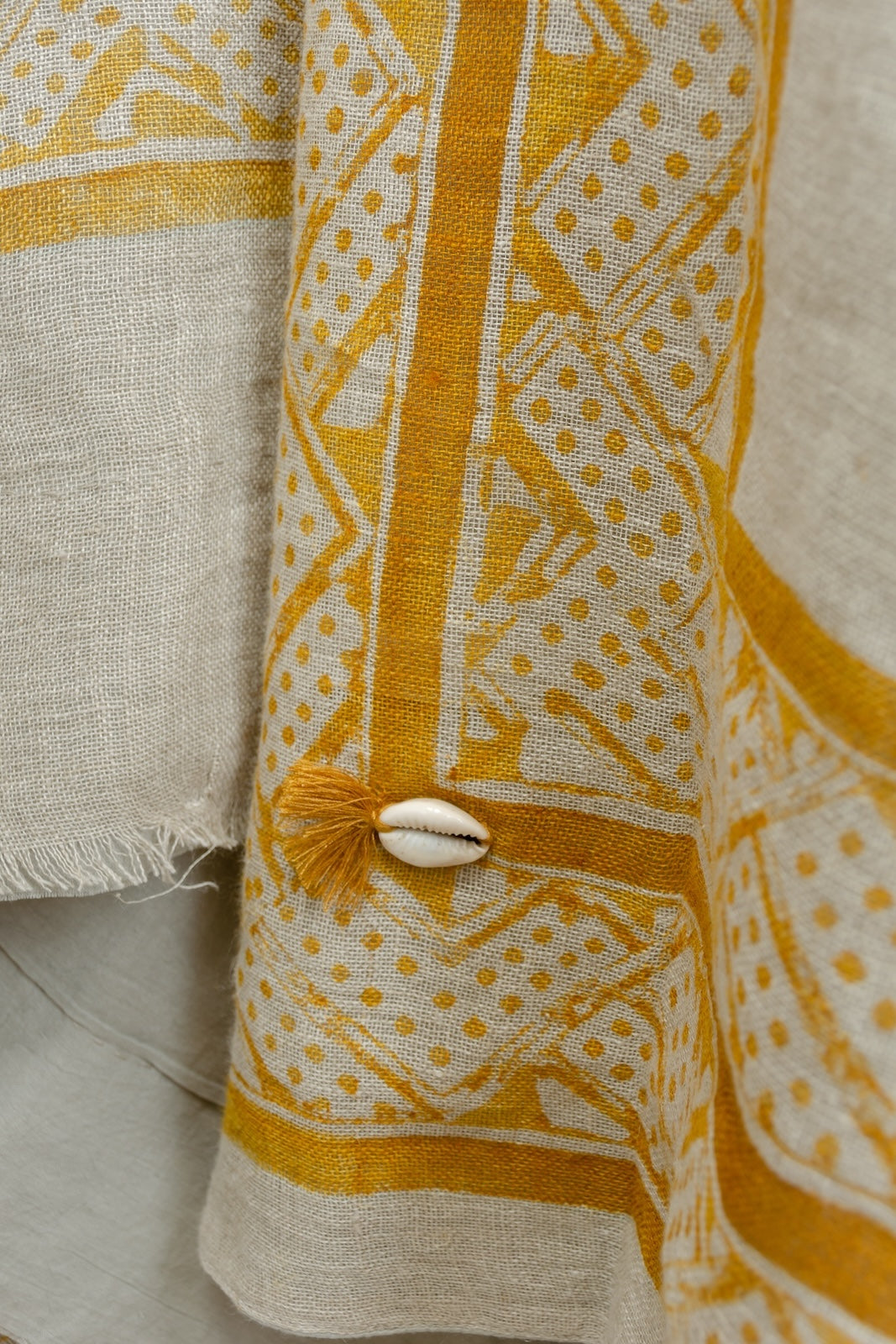 Mancala Ochre Sheer Linen Throw