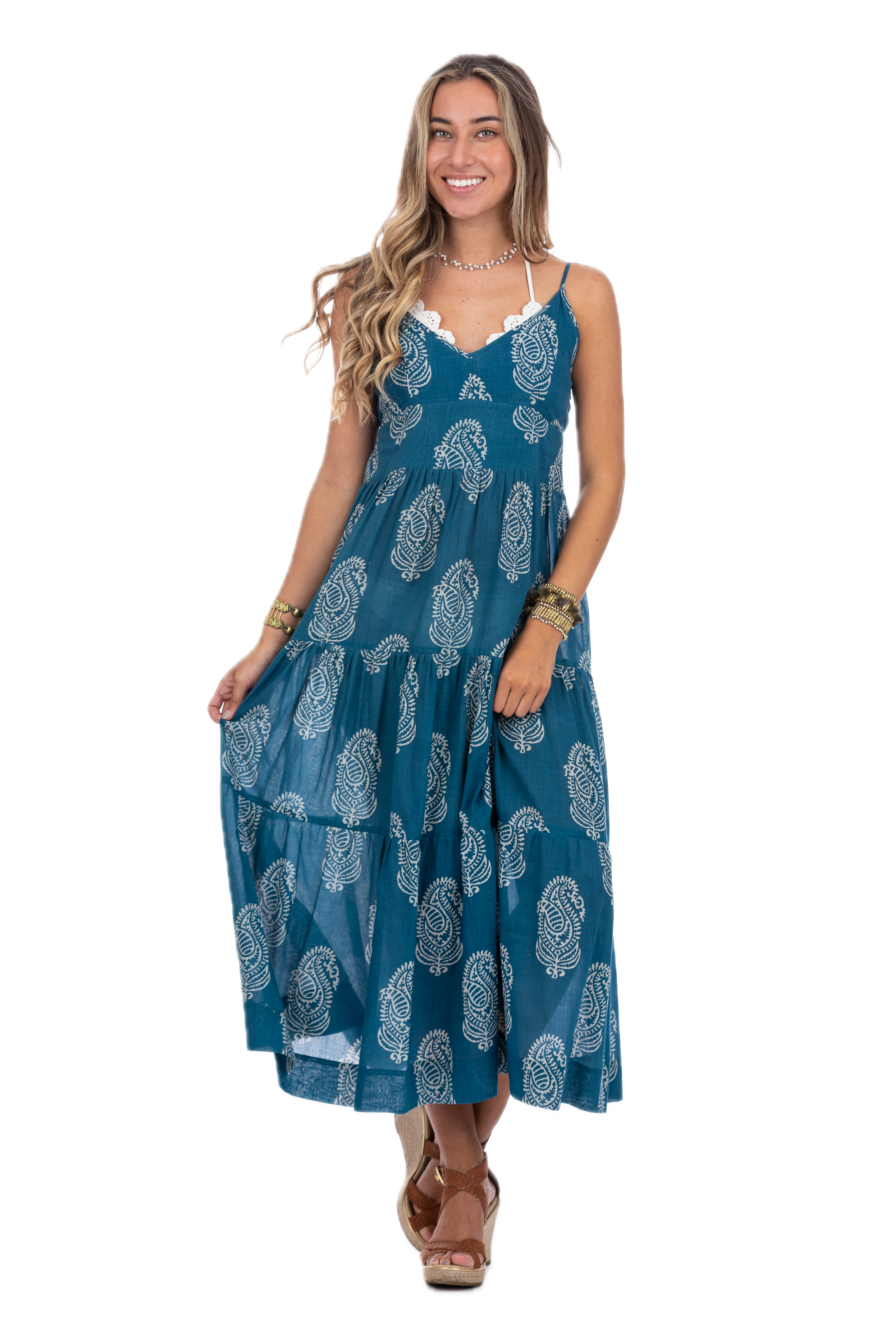 Camilla Kashmir Blue Summer Dress