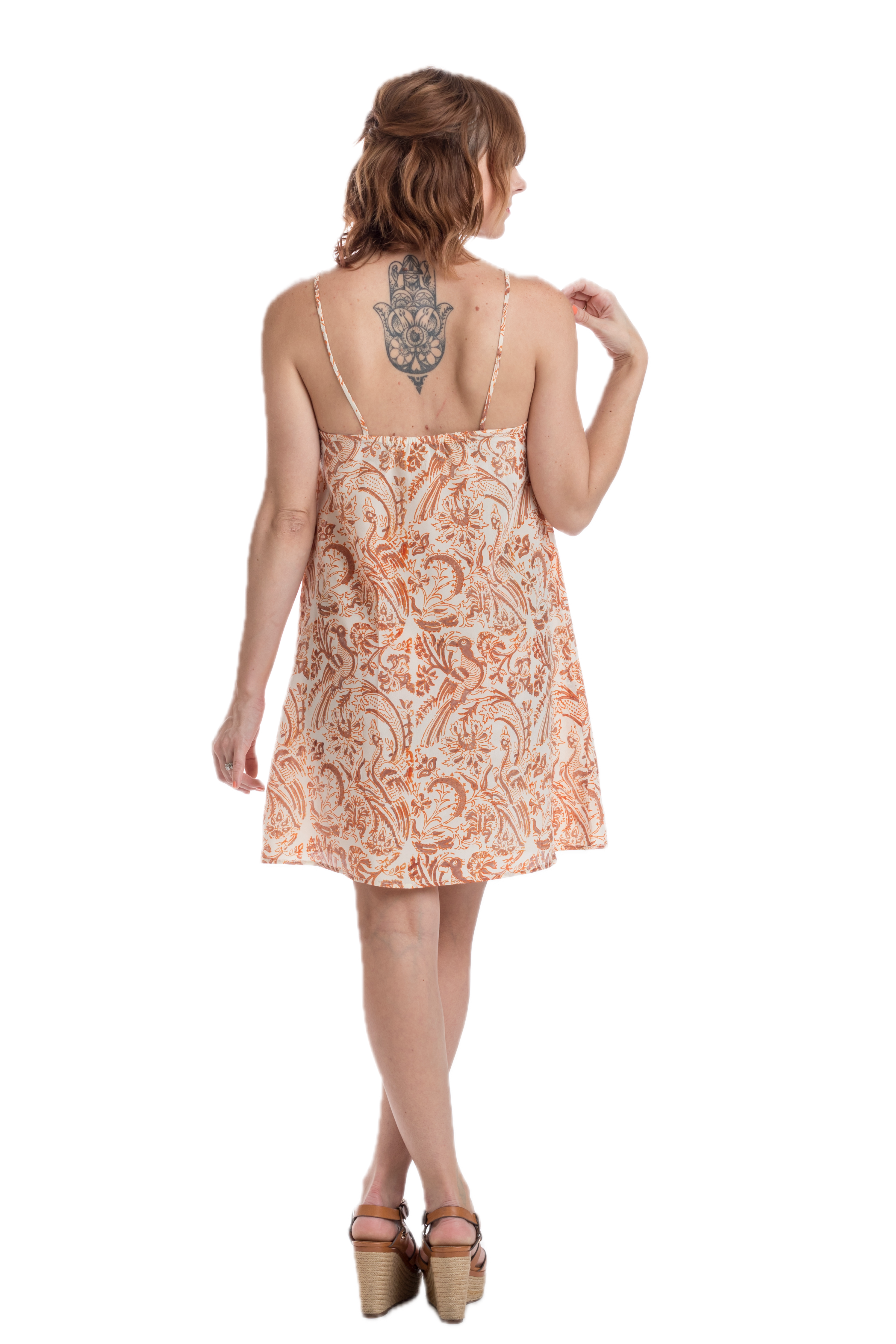 Mellia Orange Slip Dress