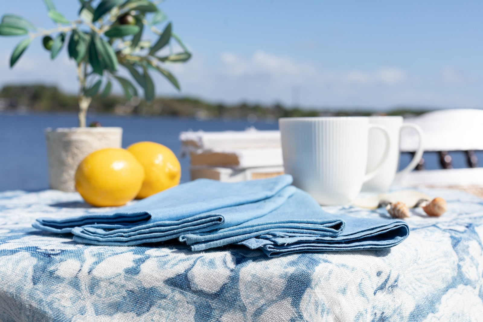 Blue Khadi Napkins