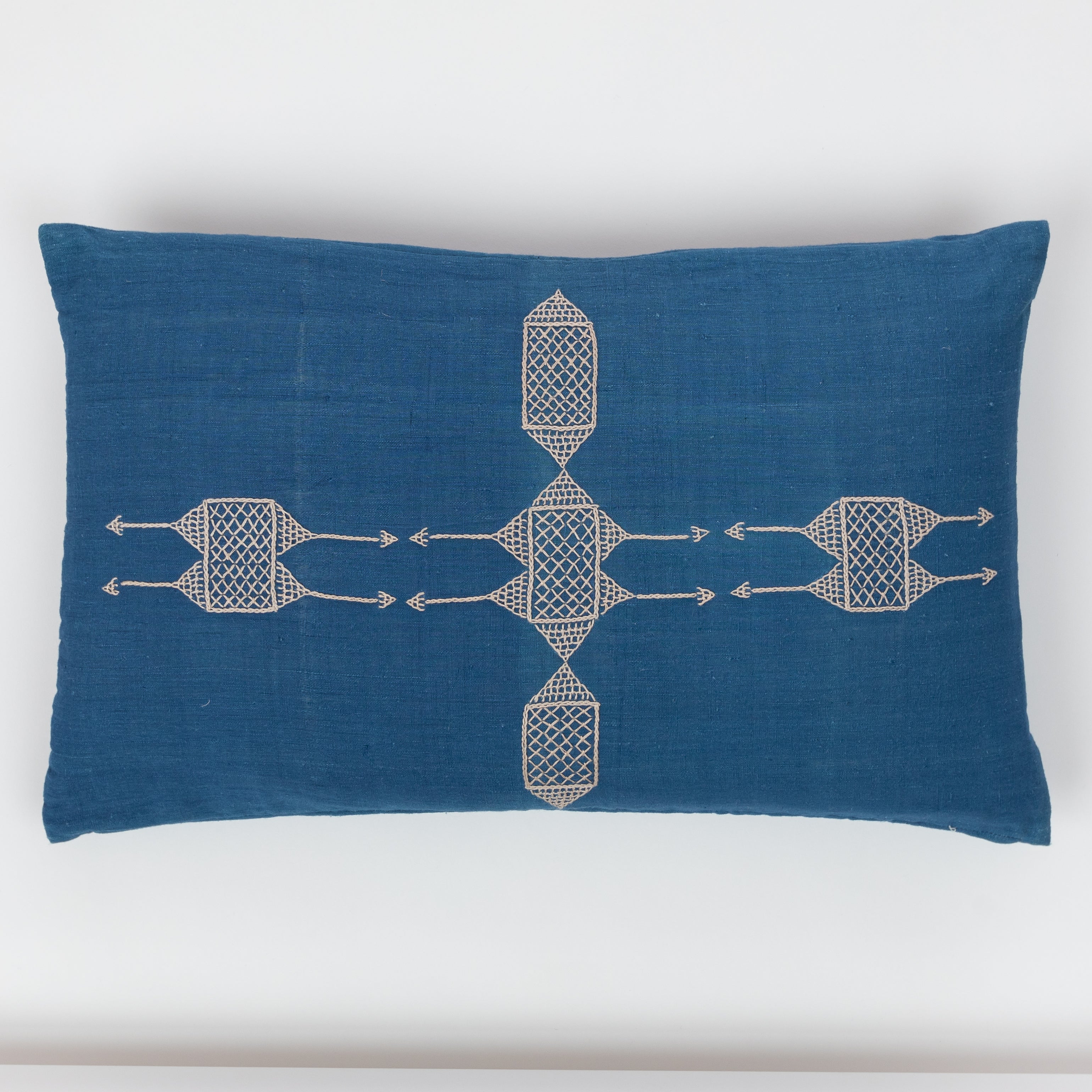 Rufia Indigo Pillow