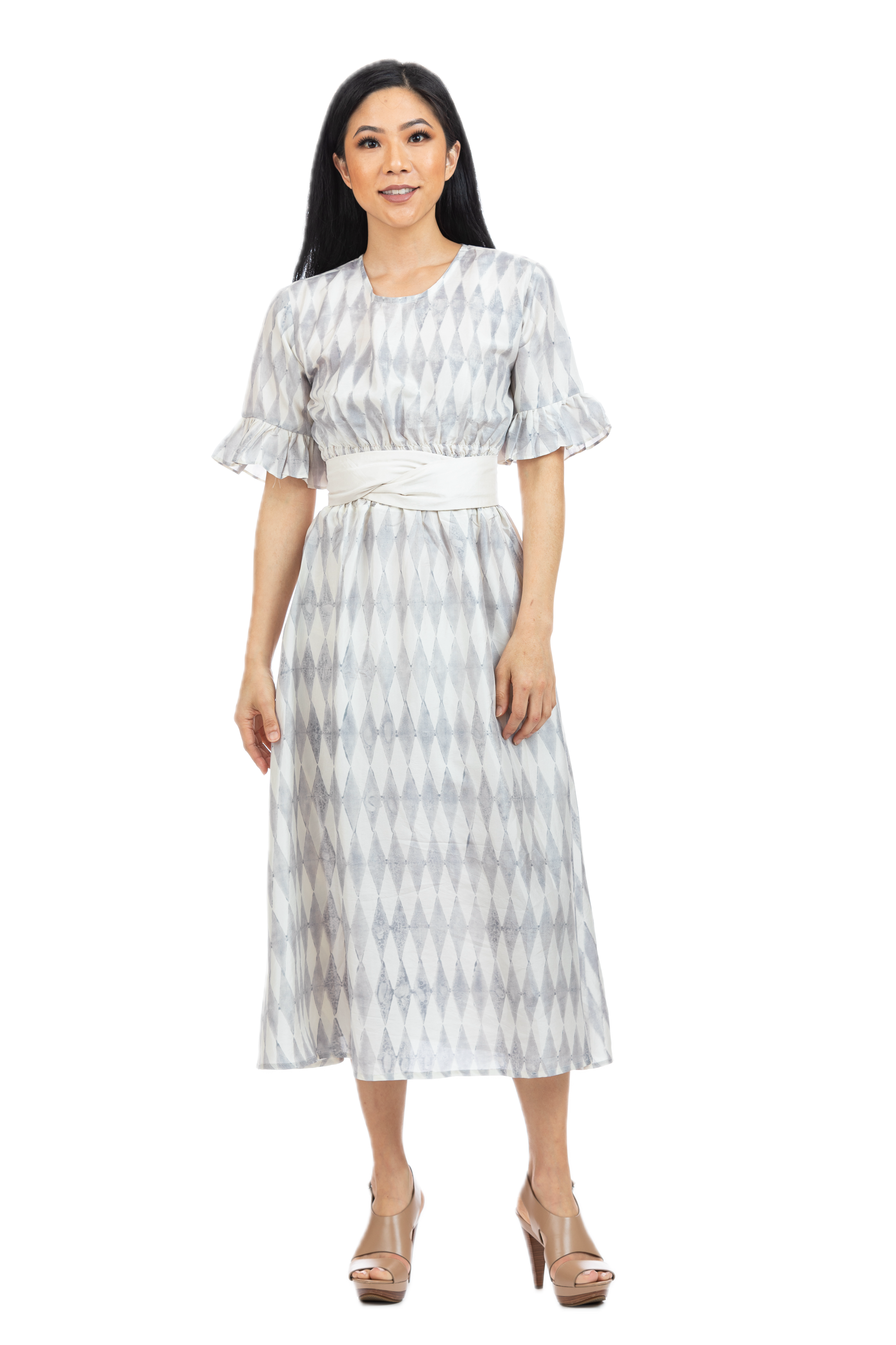 Alma Slate Silk Dress