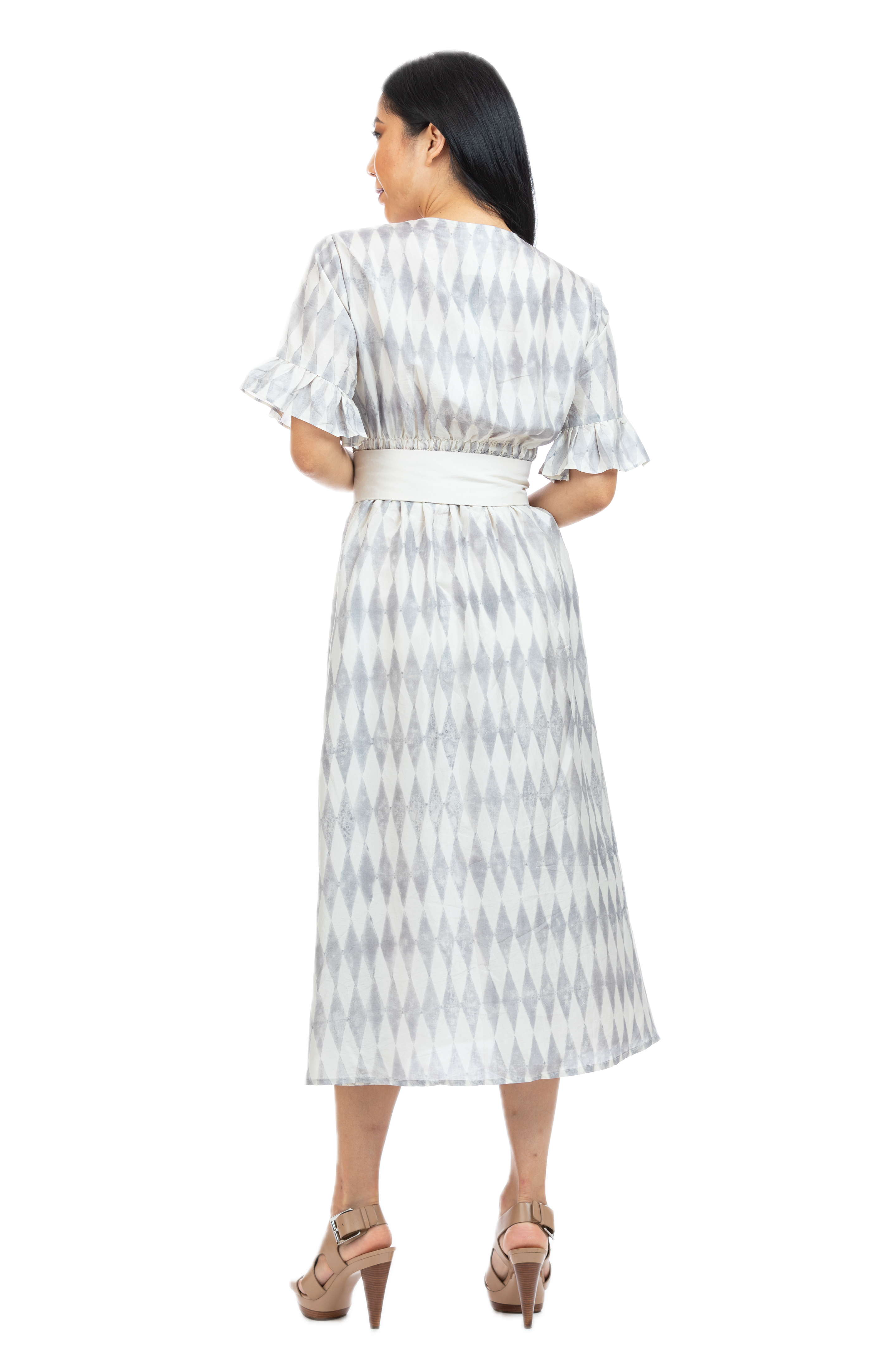 Alma Slate Silk Dress