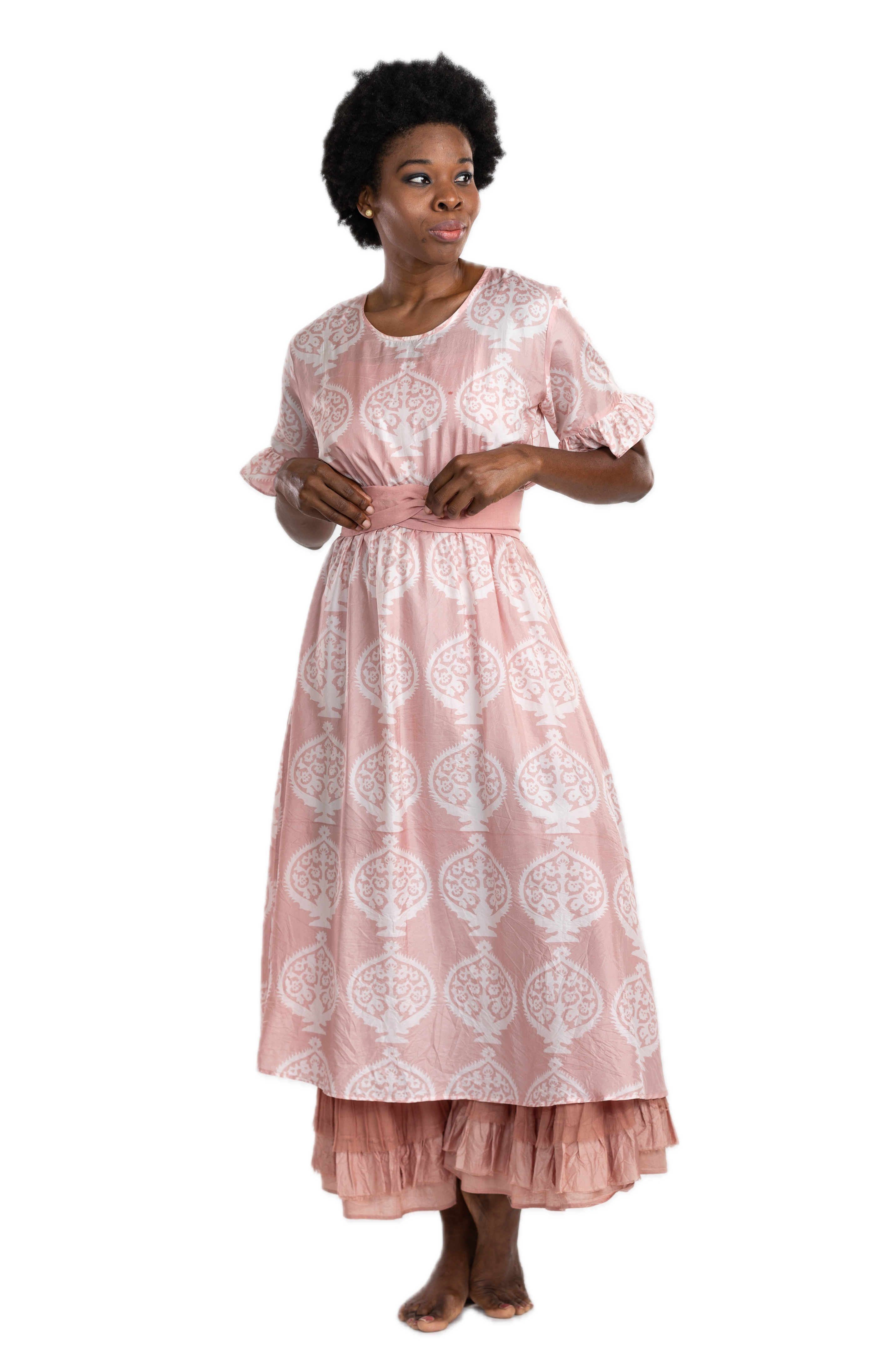 Alma Blush Silk Dress