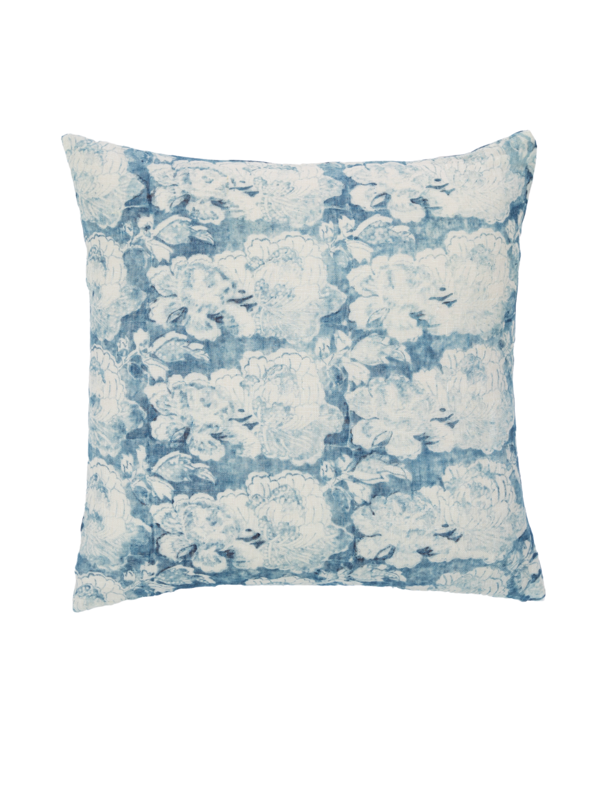 Cabbage Rose Indigo Decorative Pillow