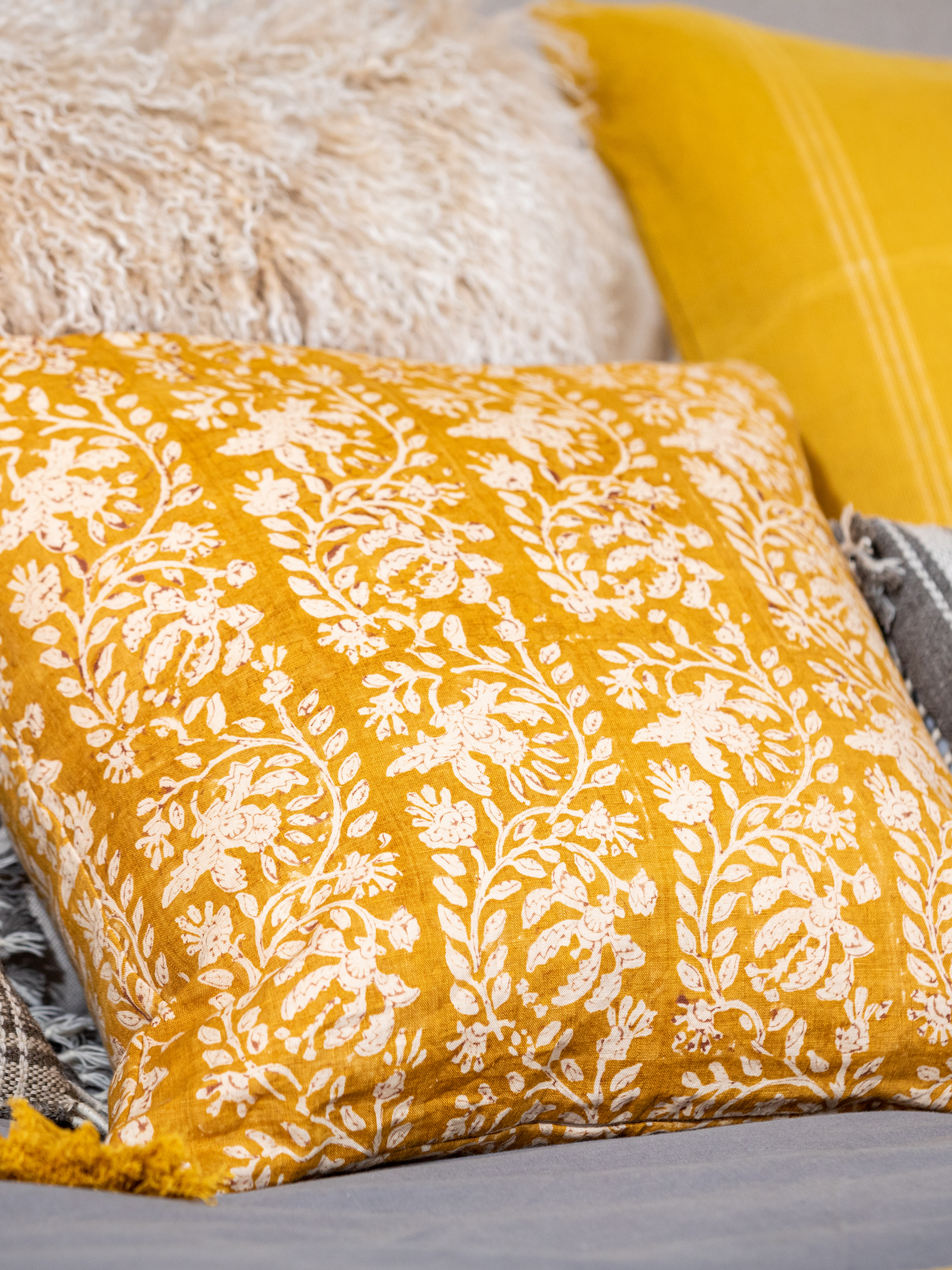 Cholla Ocher Decorative Pillow Cover