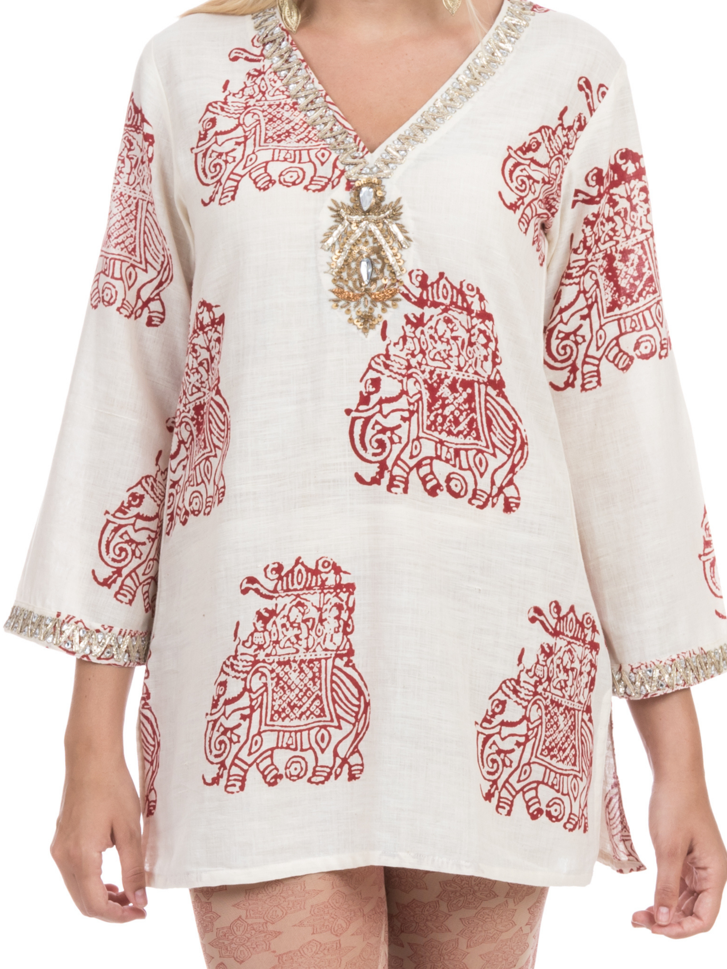 Cinnabar Maya Elephant Safari Tunic