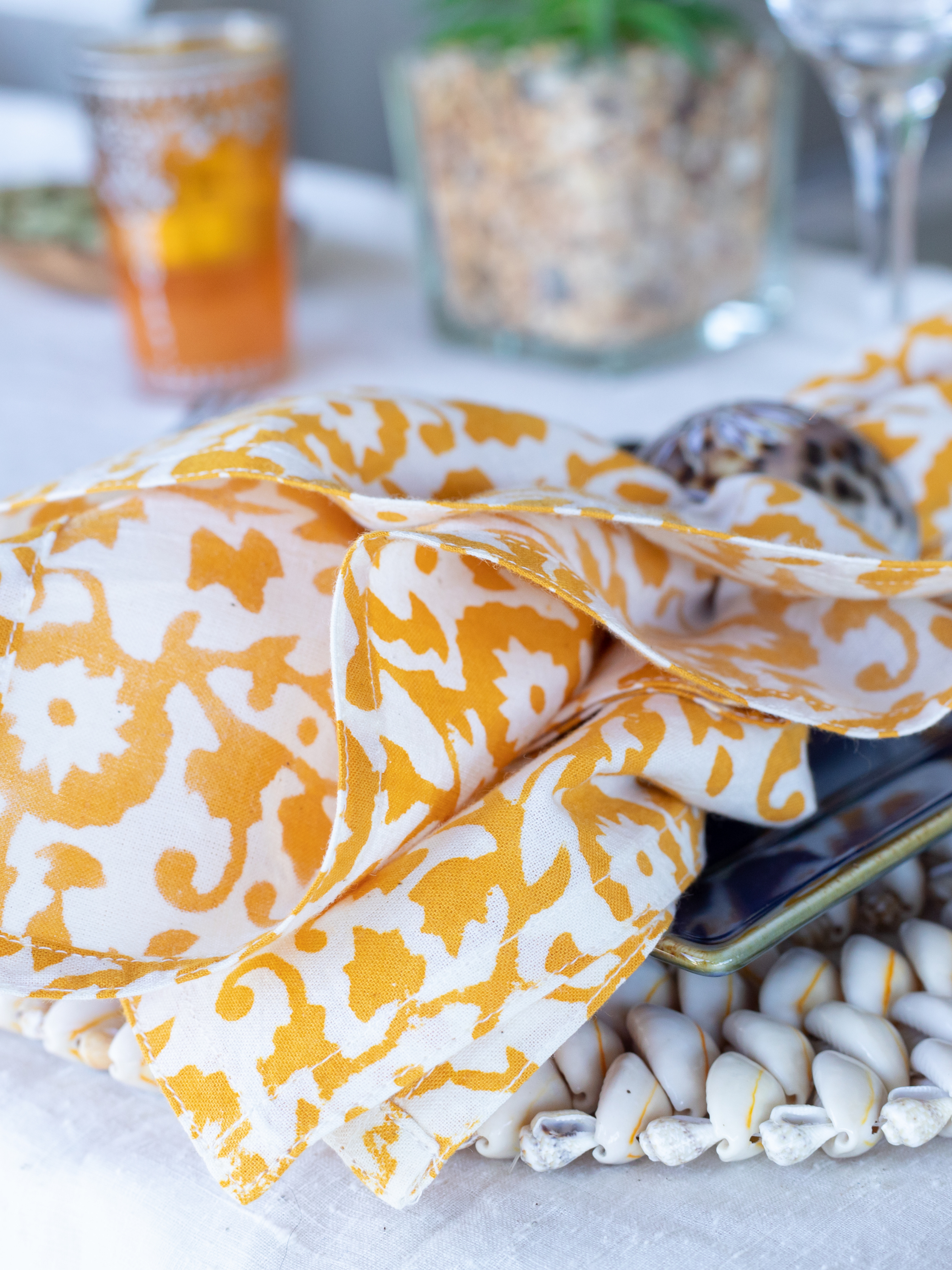 Daisy Ochre Napkin Set