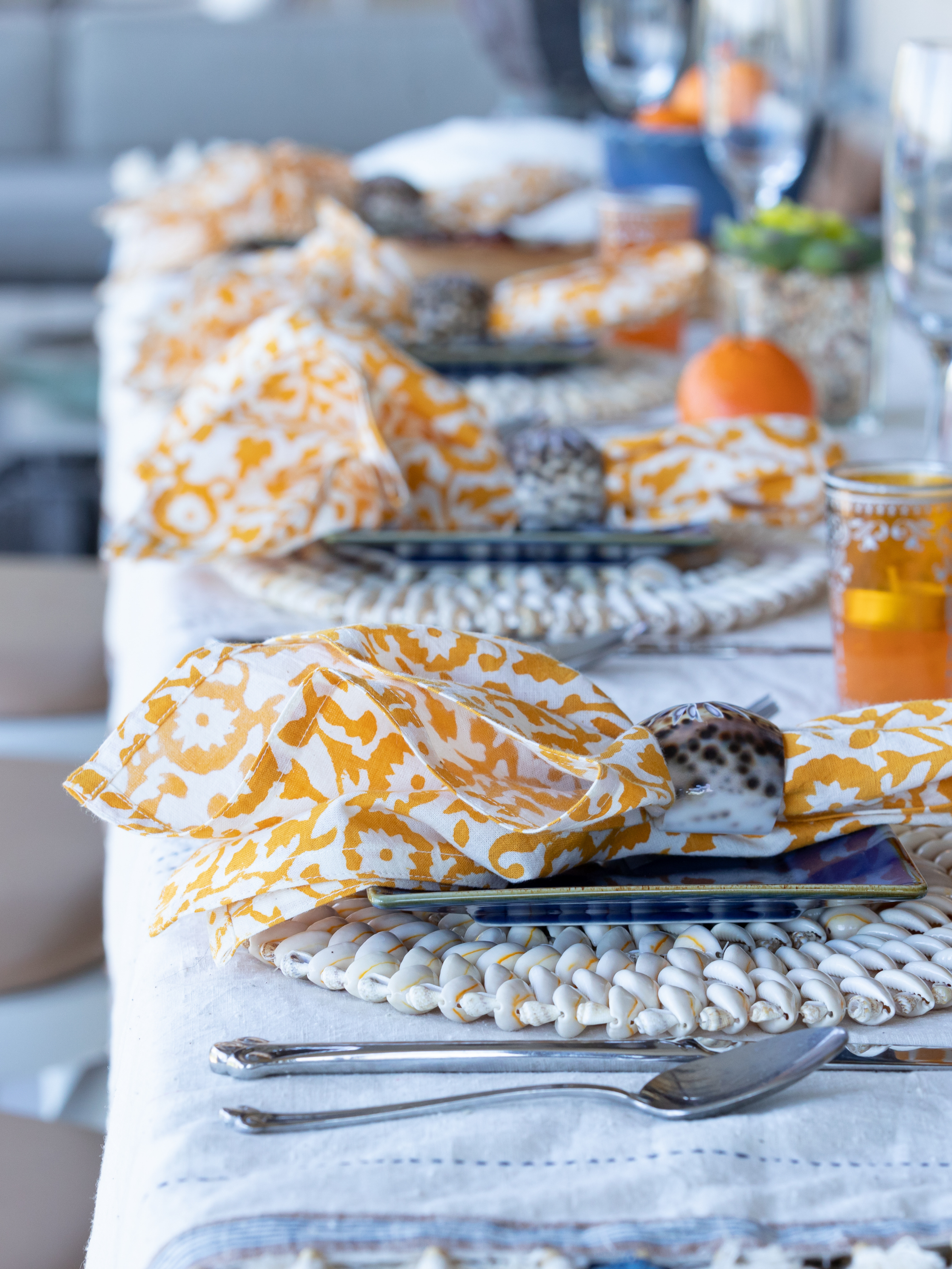 Daisy Ochre Napkin Set