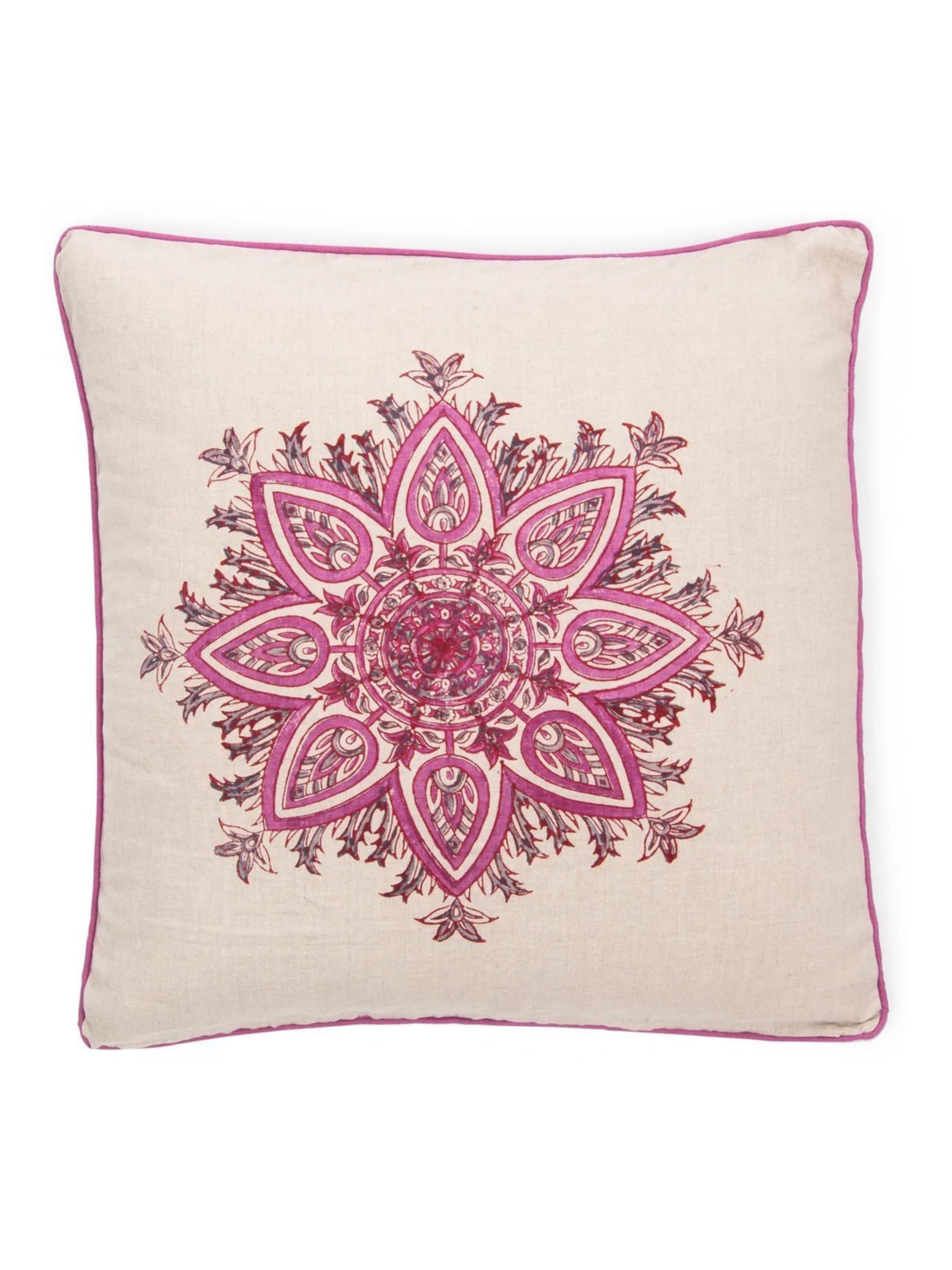 Damascus Natural Medallion Grande Decorative Pillow Cover