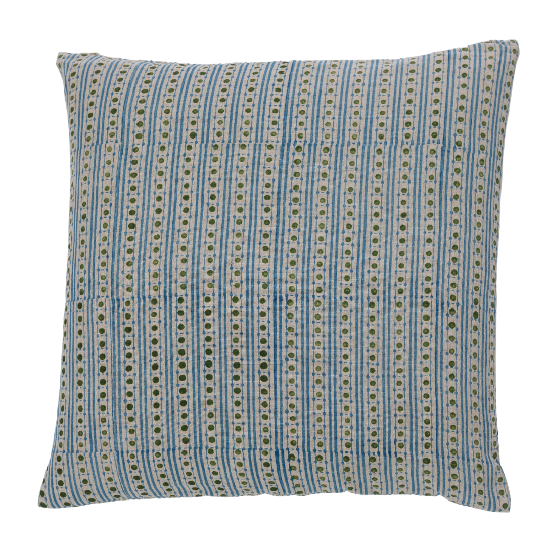 Dora Cornflower Blue/Green Decorative Pillow