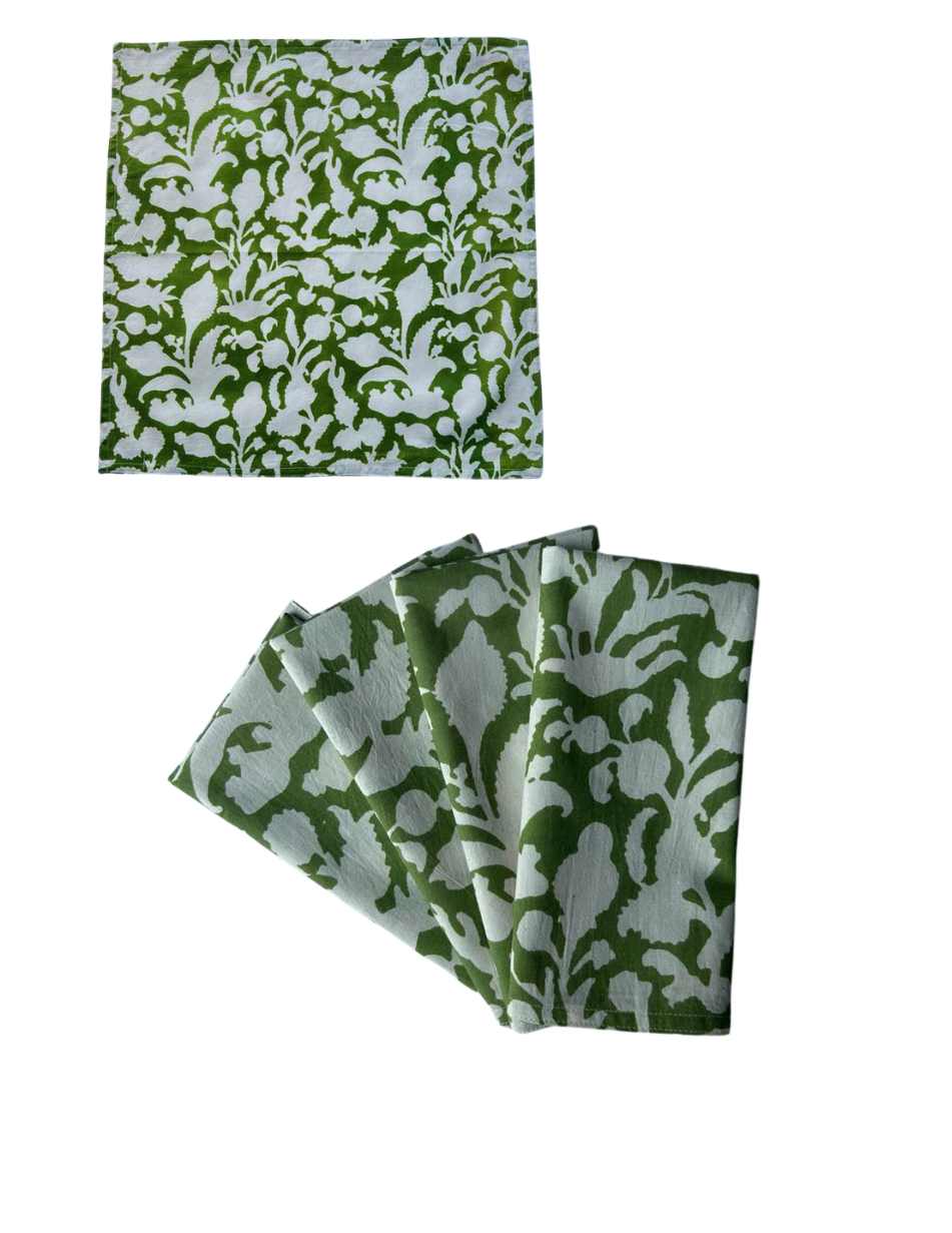 Foxglove Green Napkin Set