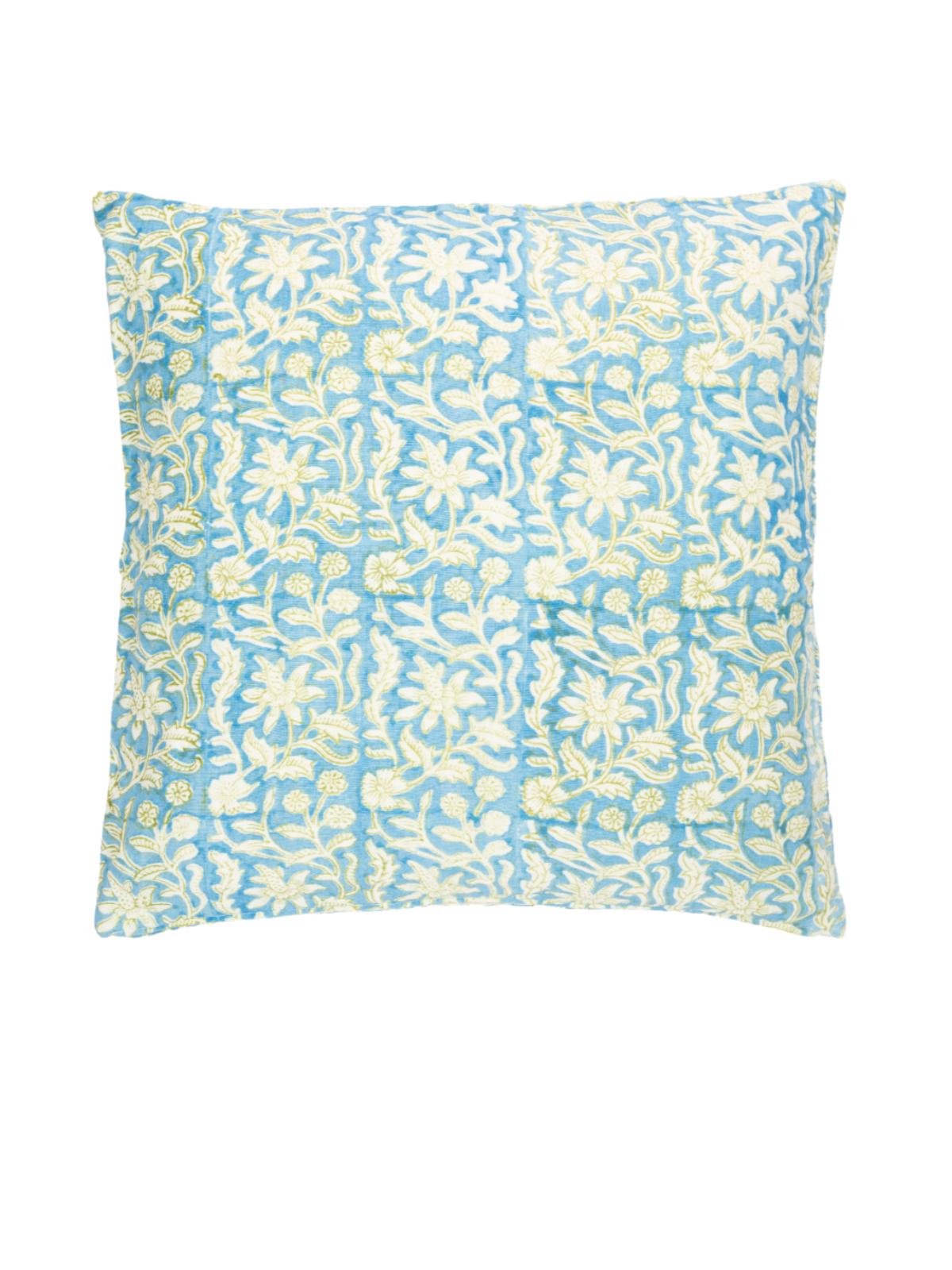 Gardenia Cornflower Blue/Moss Green Decorative Pillow Cover