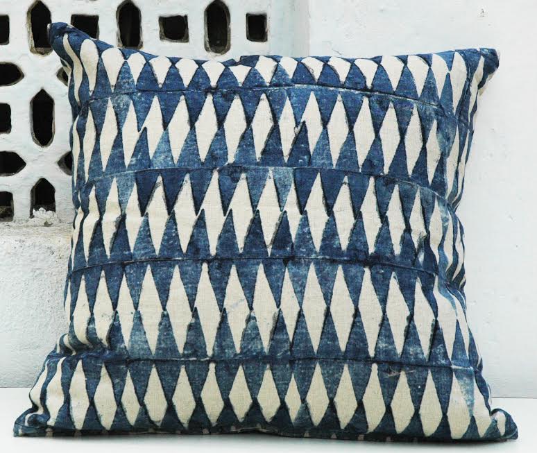 Harlequin Indigo Decorative Pillow