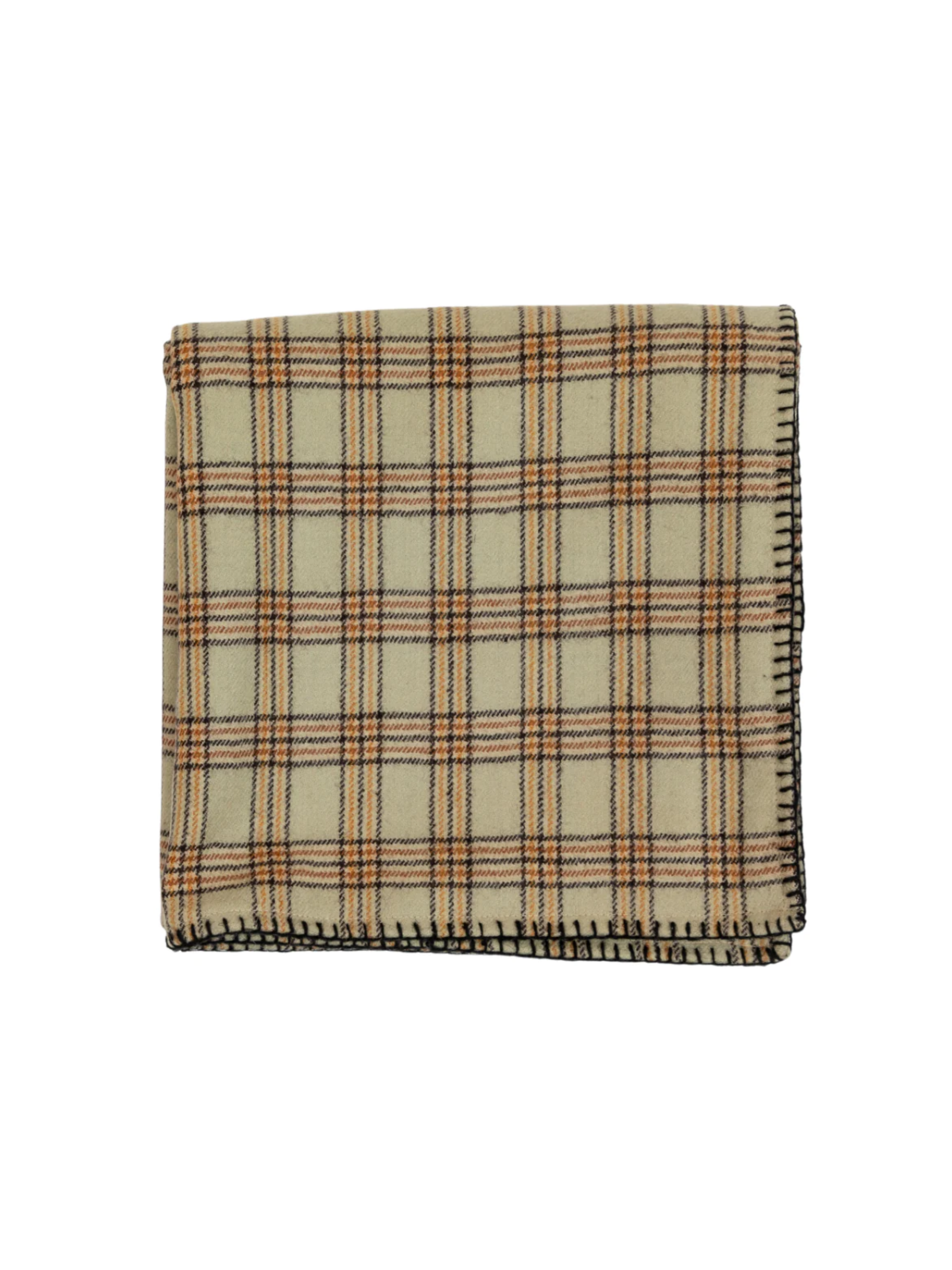 Highlands Mint Plaid Wool Throw