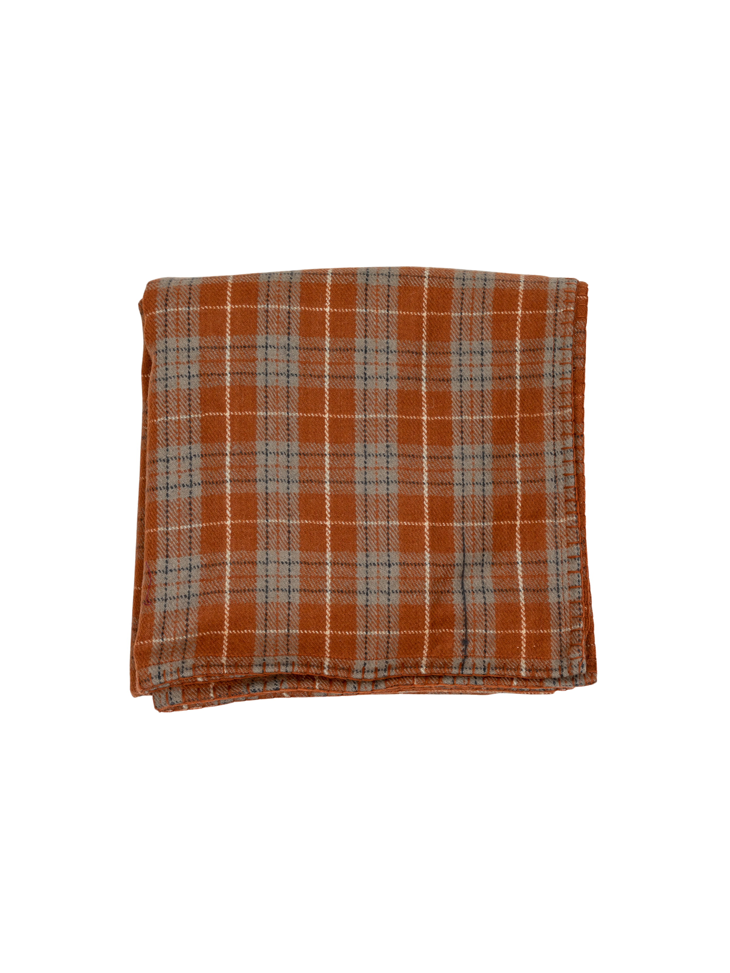 Highlands Pumpkin Plaid Wool Throw