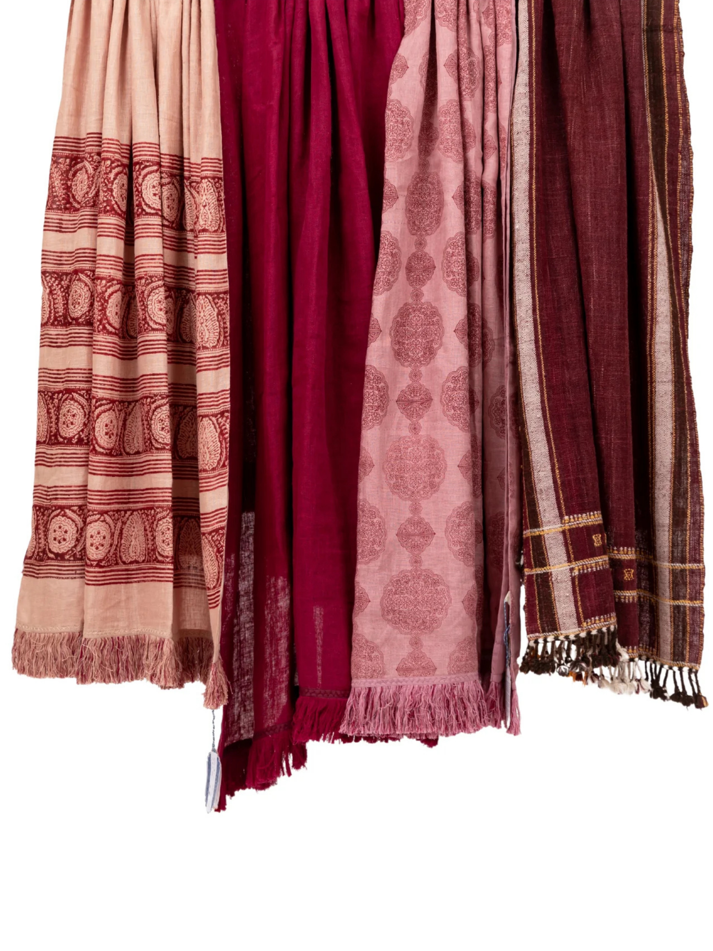 Istanbul Plum Blush Sheer Linen Throw