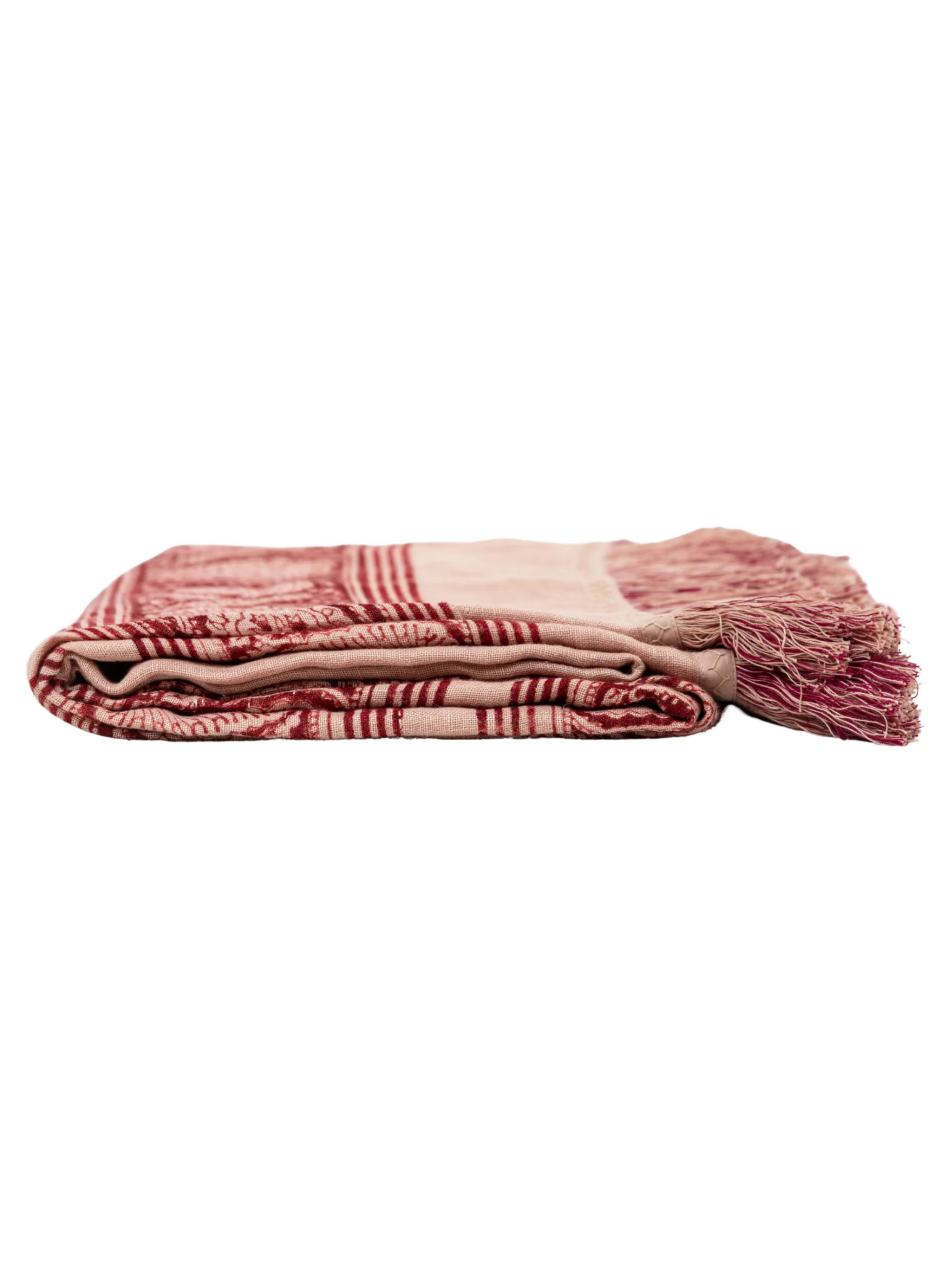 Istanbul Plum Blush Sheer Linen Throw