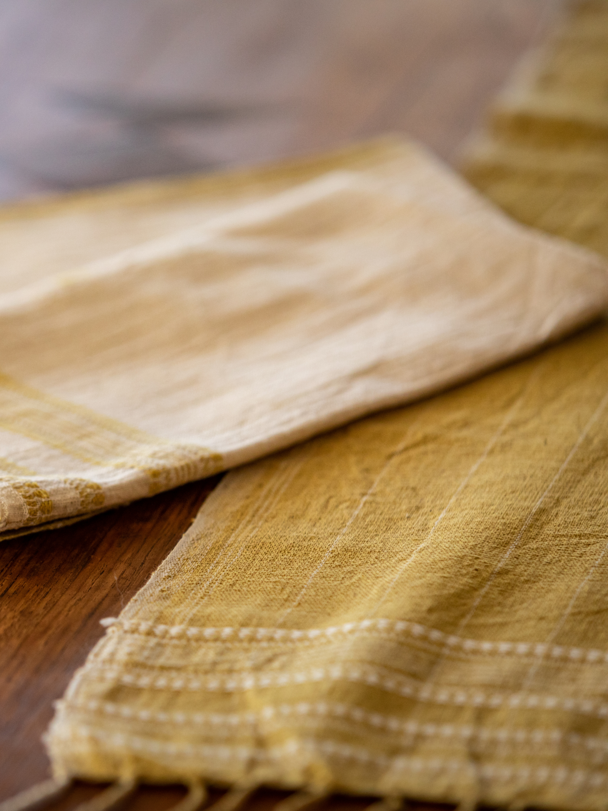 Khamir Yellow Table Runner