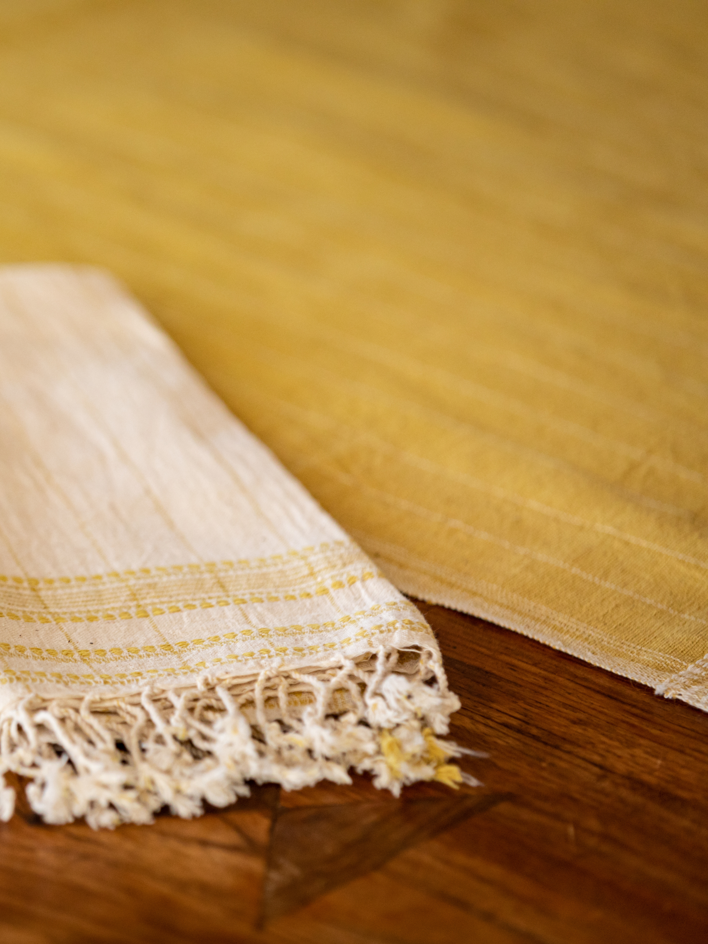 Khamir Yellow Table Runner