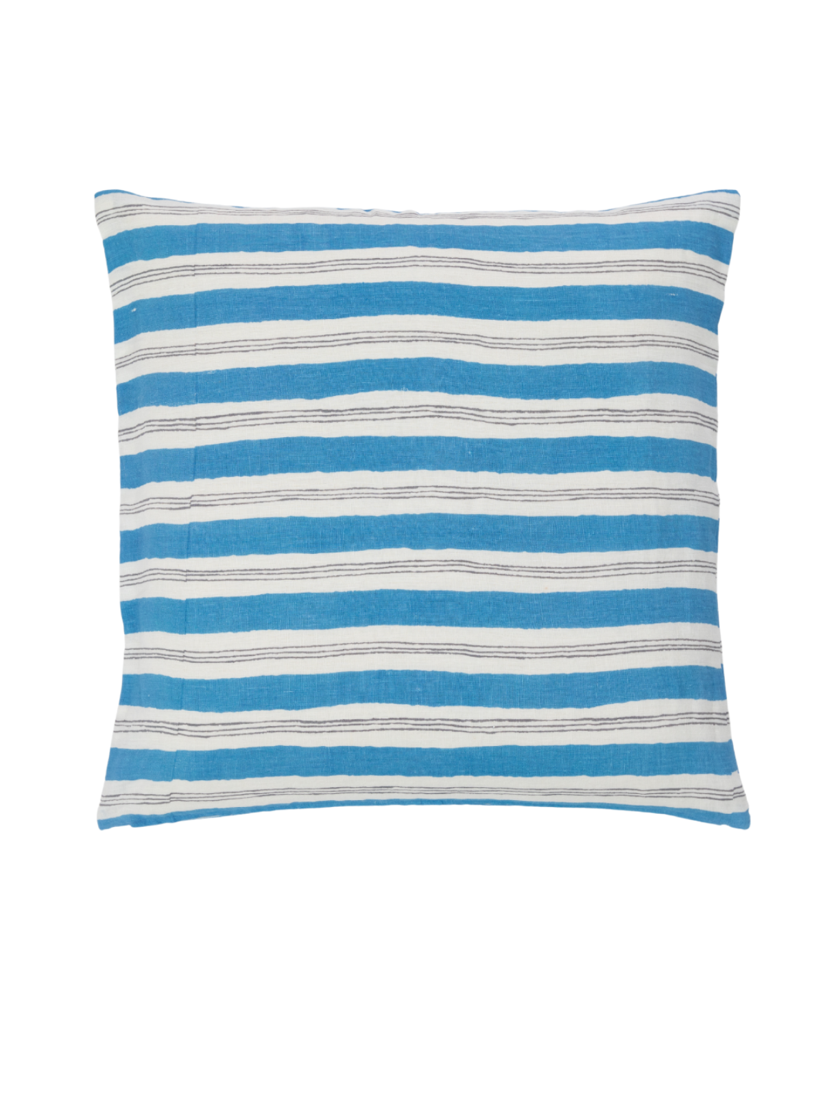 Korfu Stripe Cornflower Blue/Slate Decorative Pillow Cover