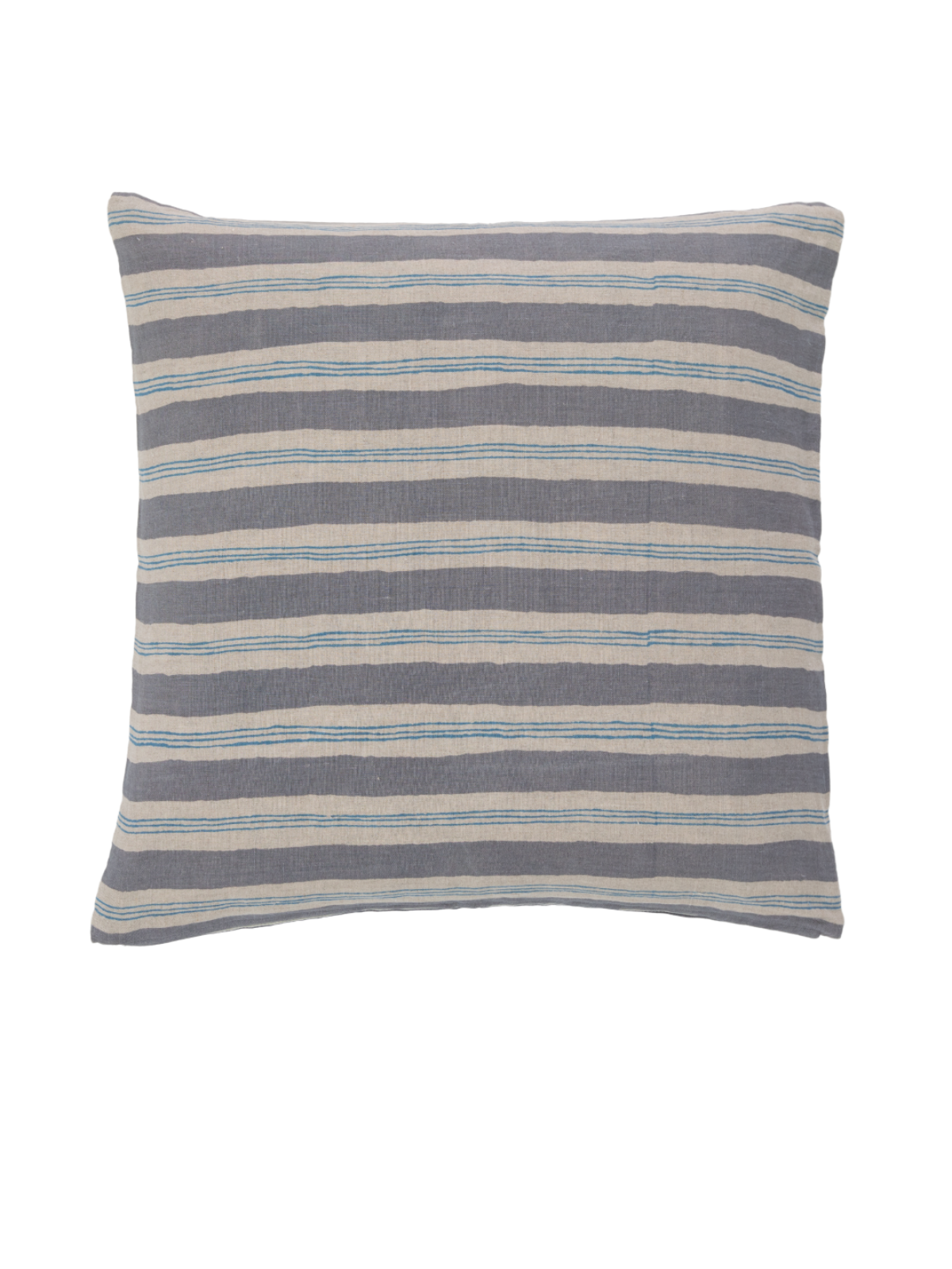 Korfu Stripe Slate/Cornflower Blue Decorative Pillow Cover