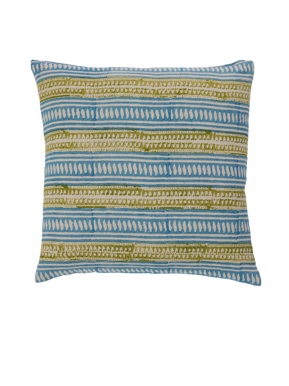 Luca Cornflower Blue/Moss Green Decorative Pillow Cover