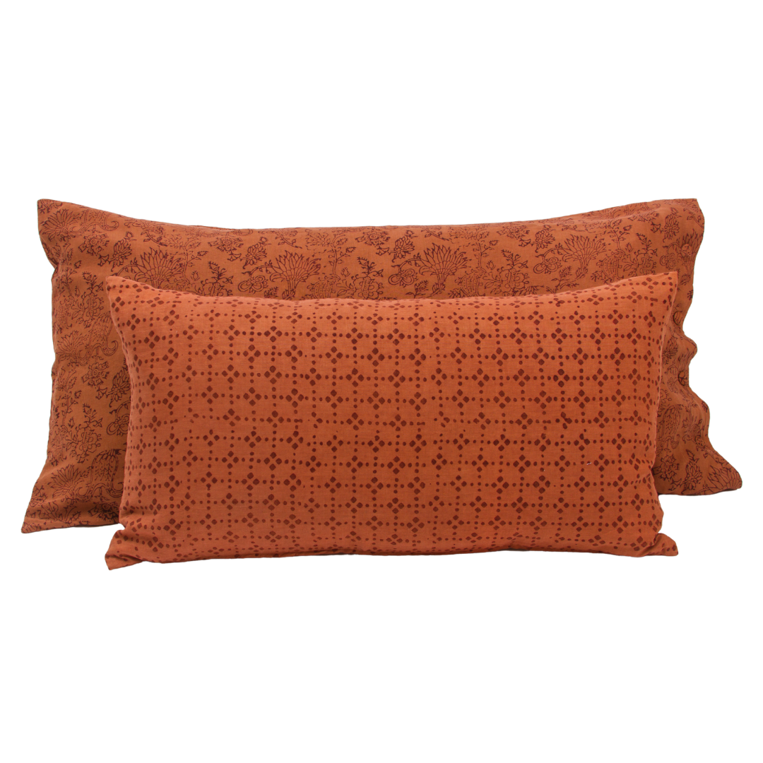 Anjali Cinnamon/Clay Lumbar Pillow Cover