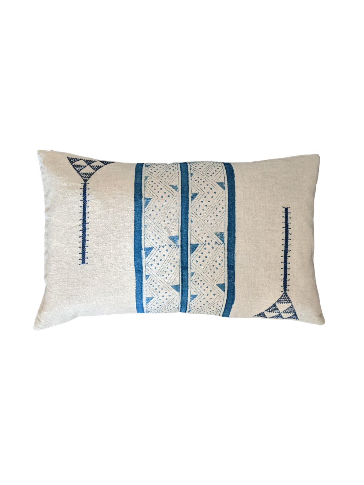 Mancala Indigo Petit Lumbar Pillow Cover, Limited Edition