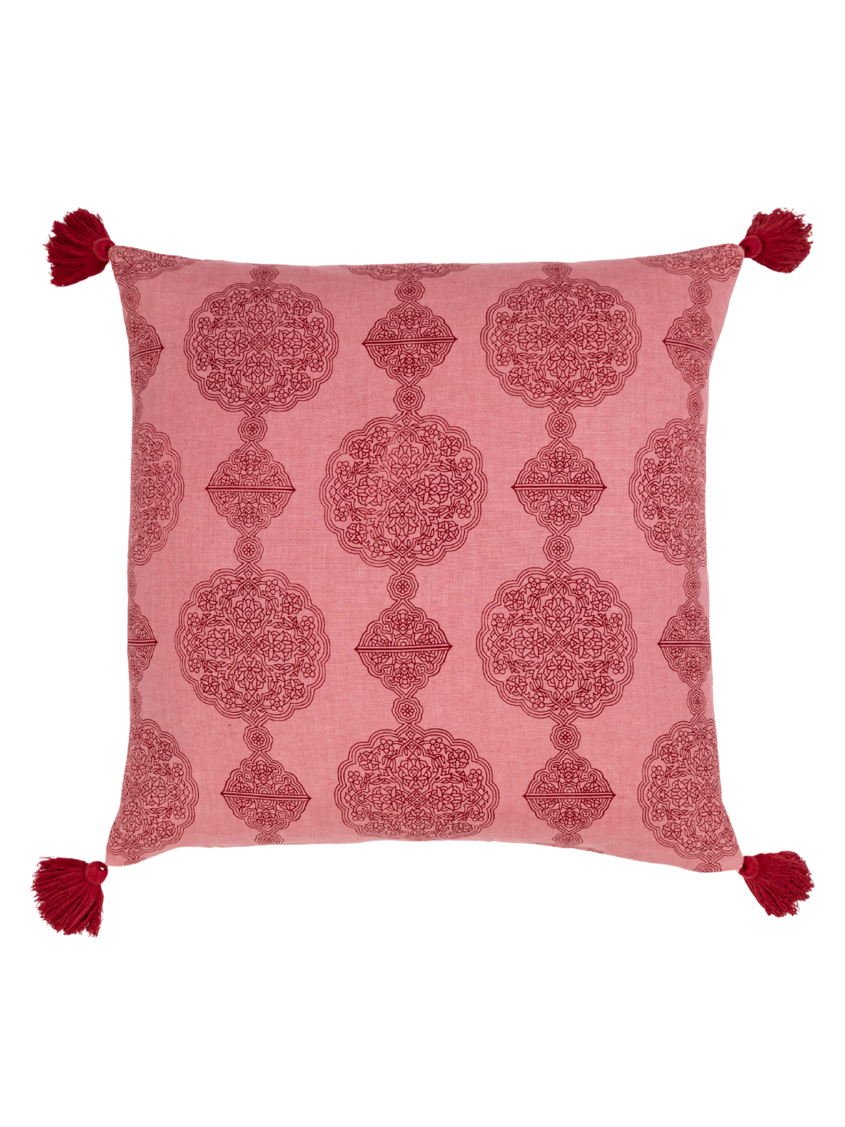 Manali Medallion Old Rose & Sangria Decorative Pillow Cover