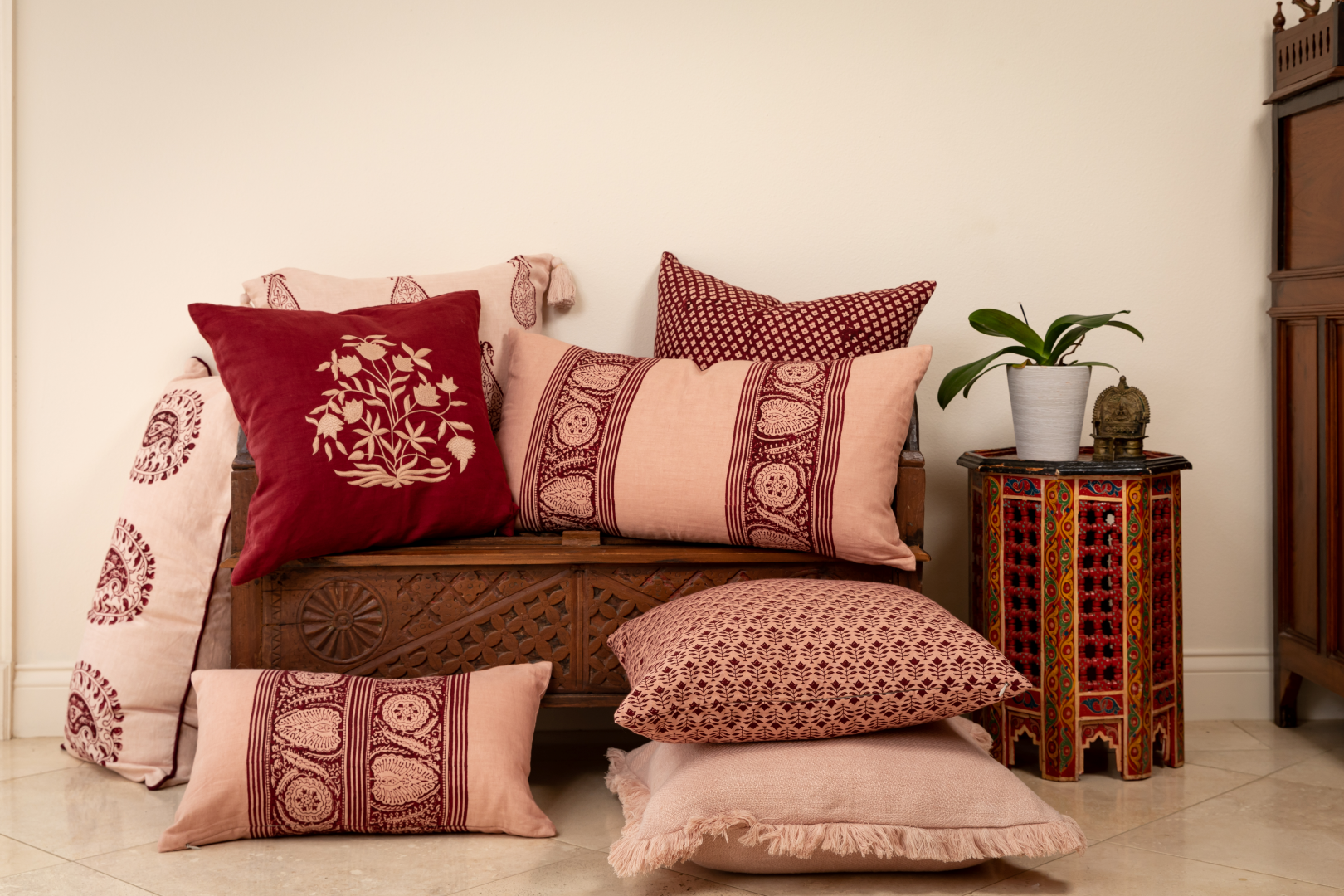 Samodh Plum Decorative Pillow Cover with Tassels