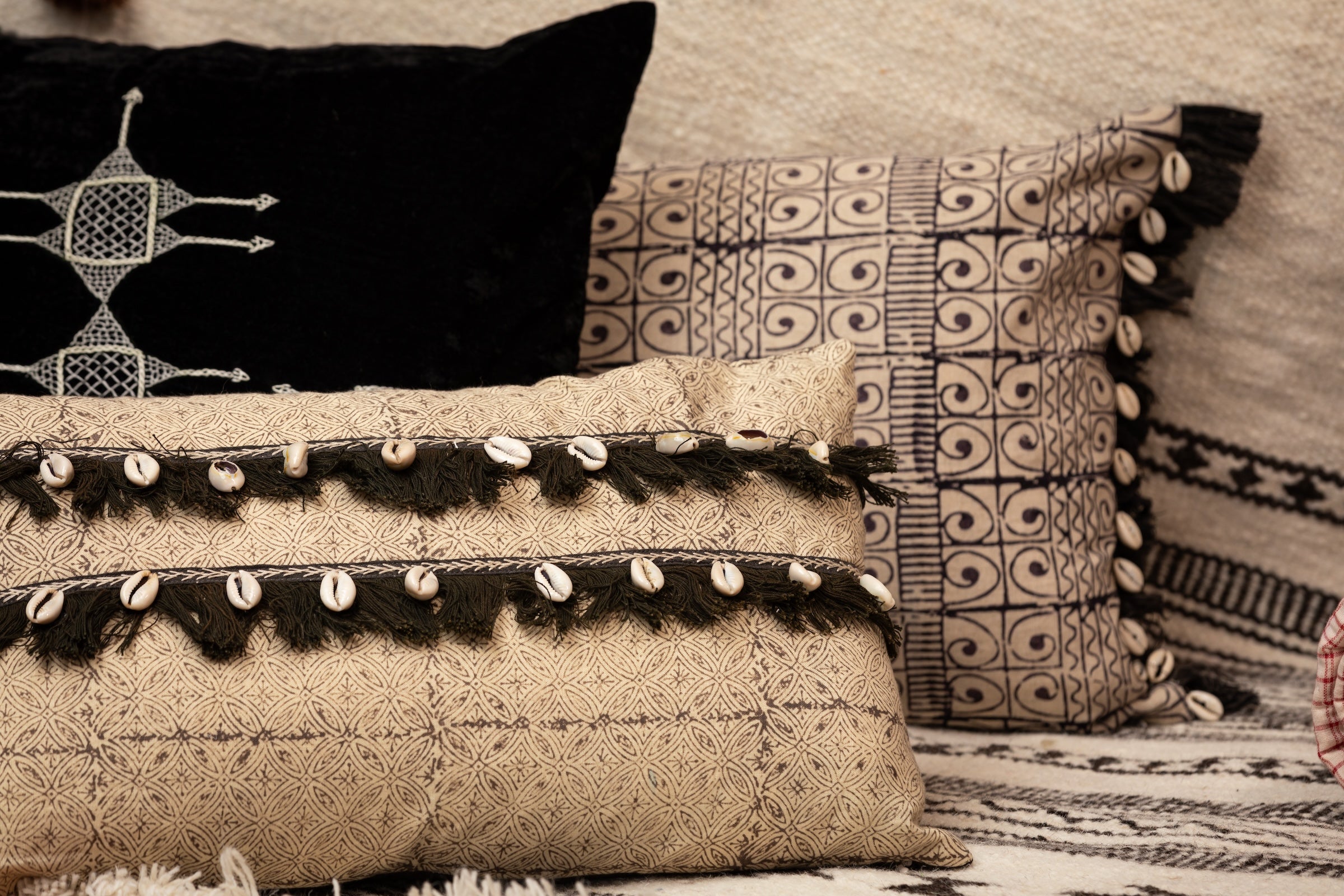 Rufia Charcoal Velvet Pillow Cover