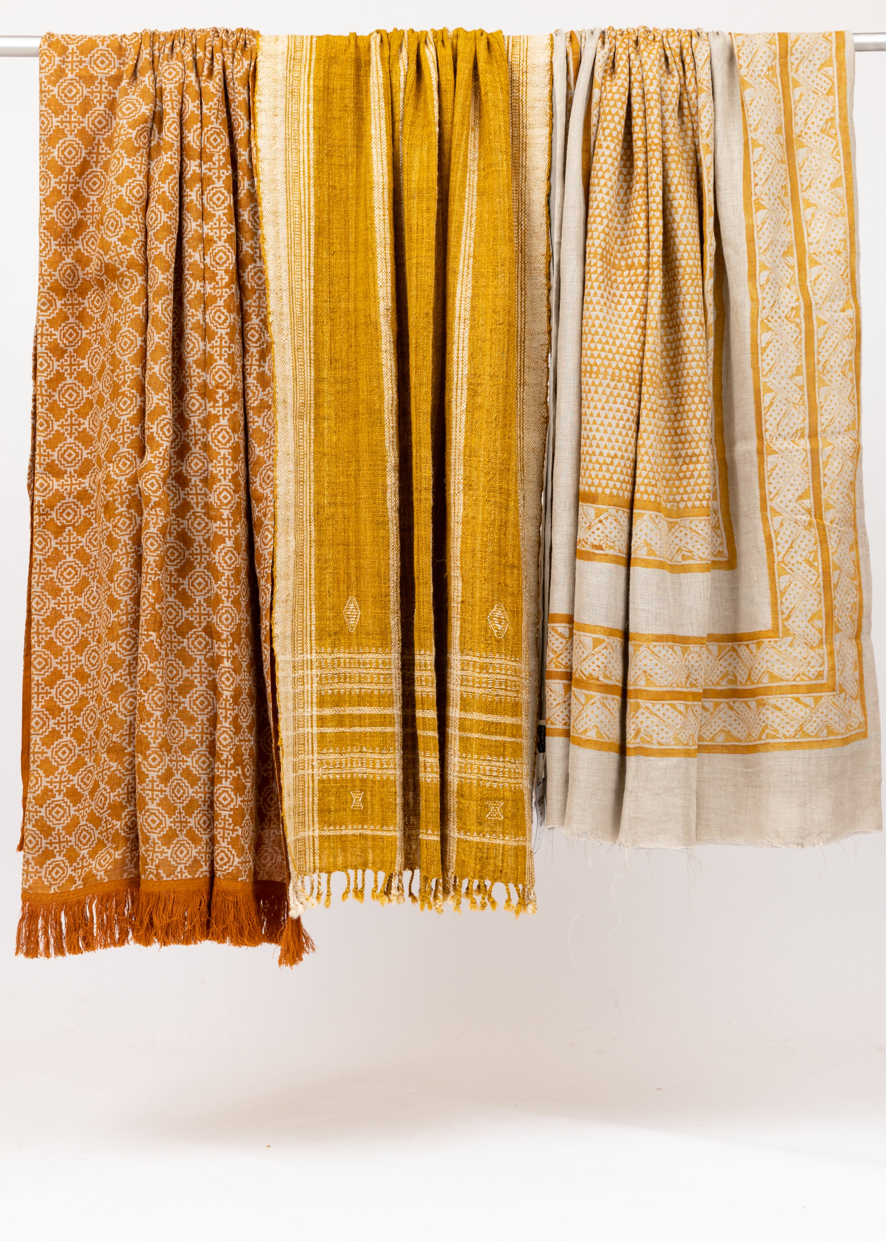 Mancala Ochre Sheer Linen Throw