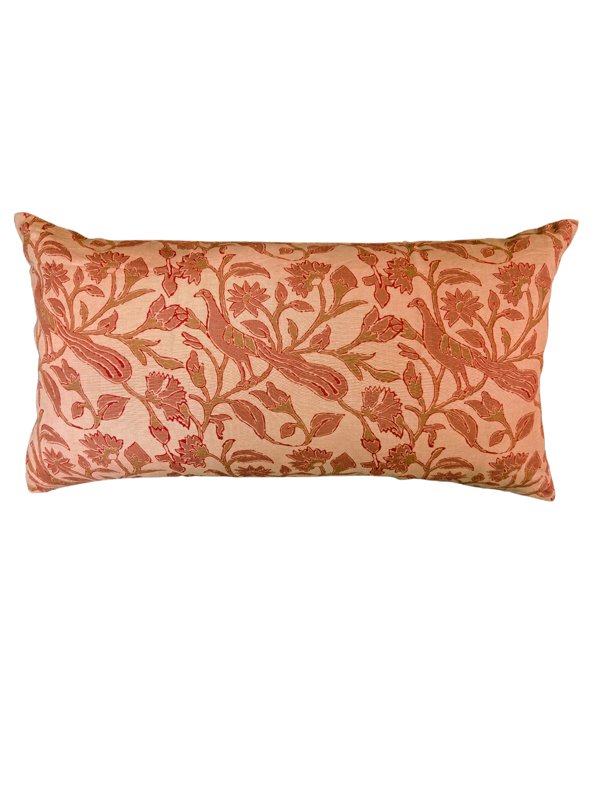 Peacock Garden Lumbar Pillow Cover